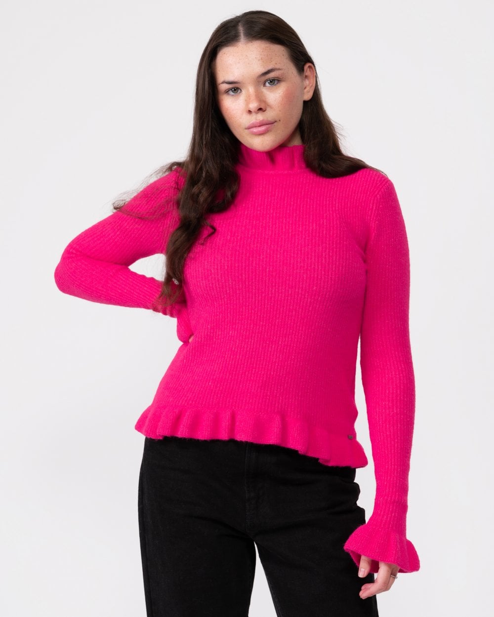 Ted Baker Pipalee Womens Frill Detail Cropped Sweater