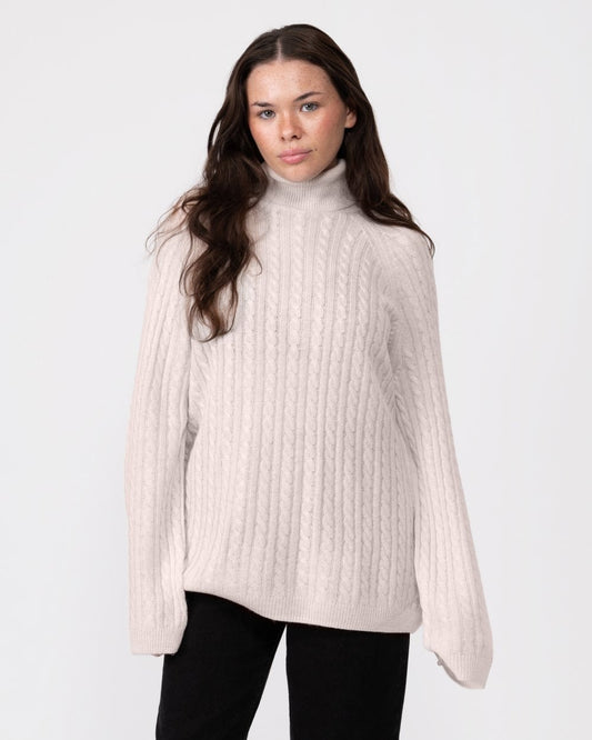 Tommy Hilfiger Cable Knit Womens Roll-Neck Jumper