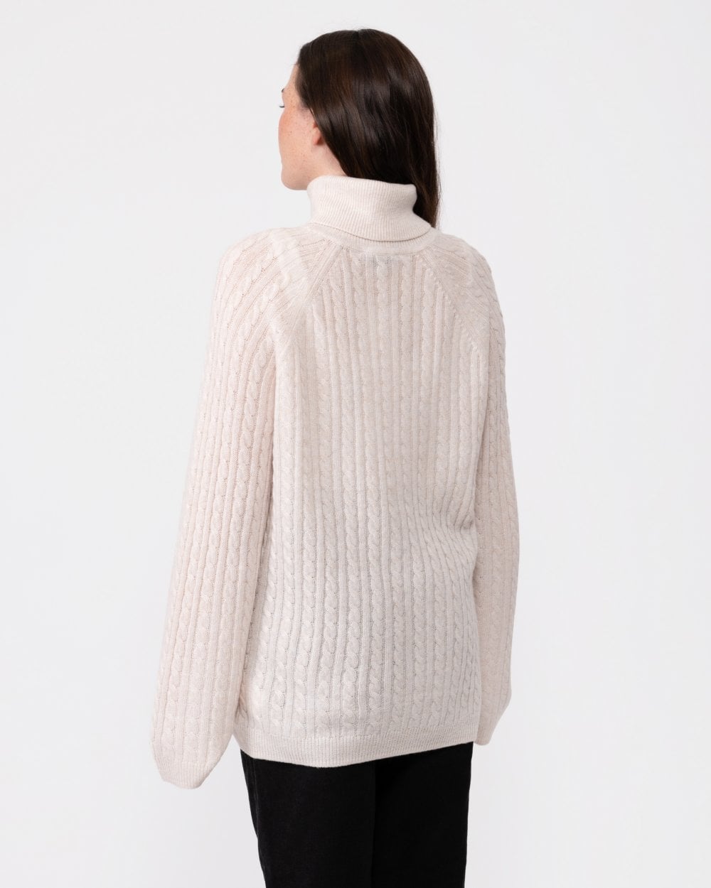 Tommy Hilfiger Cable Knit Womens Roll-Neck Jumper