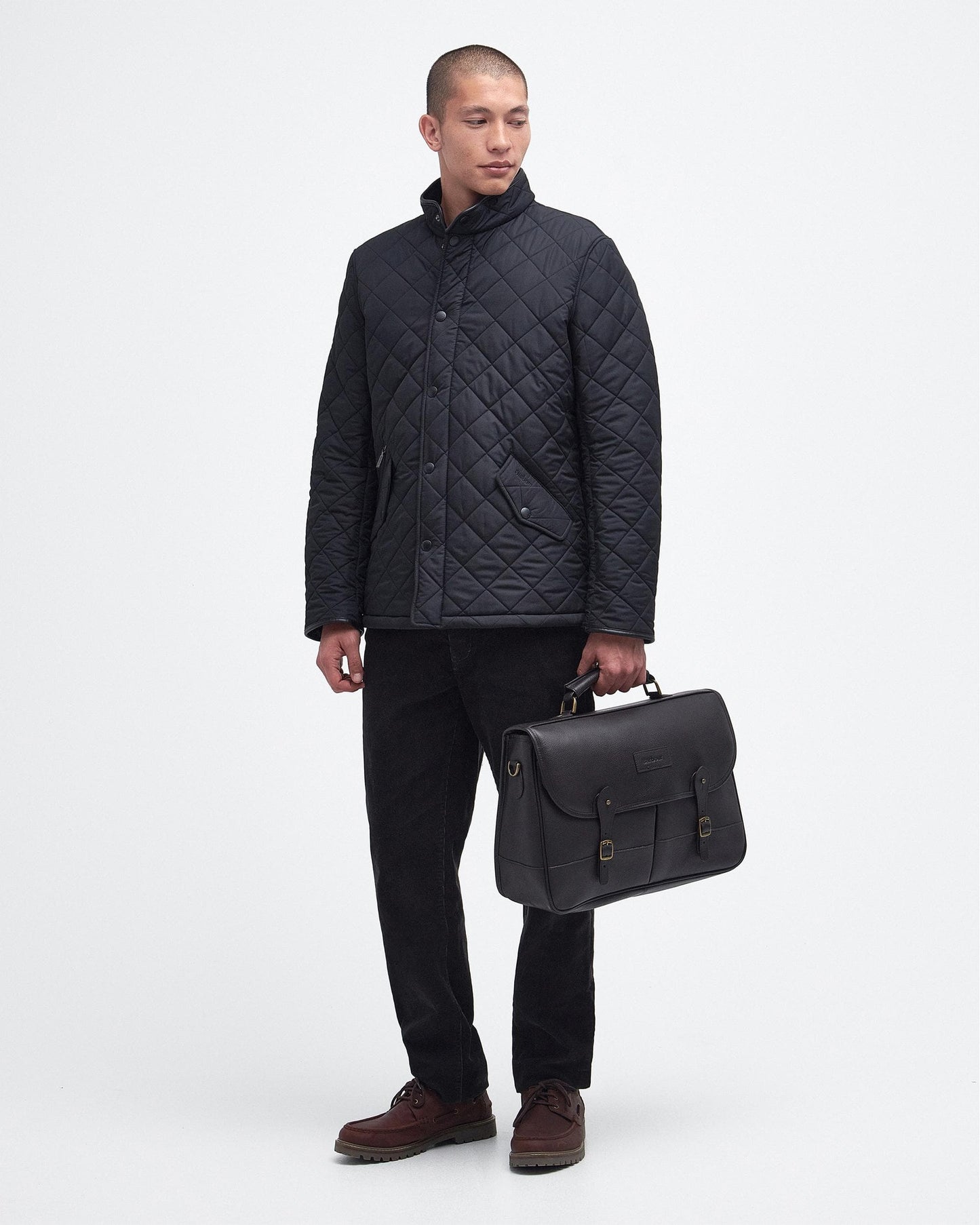 Barbour Unisex Leather Briefcase