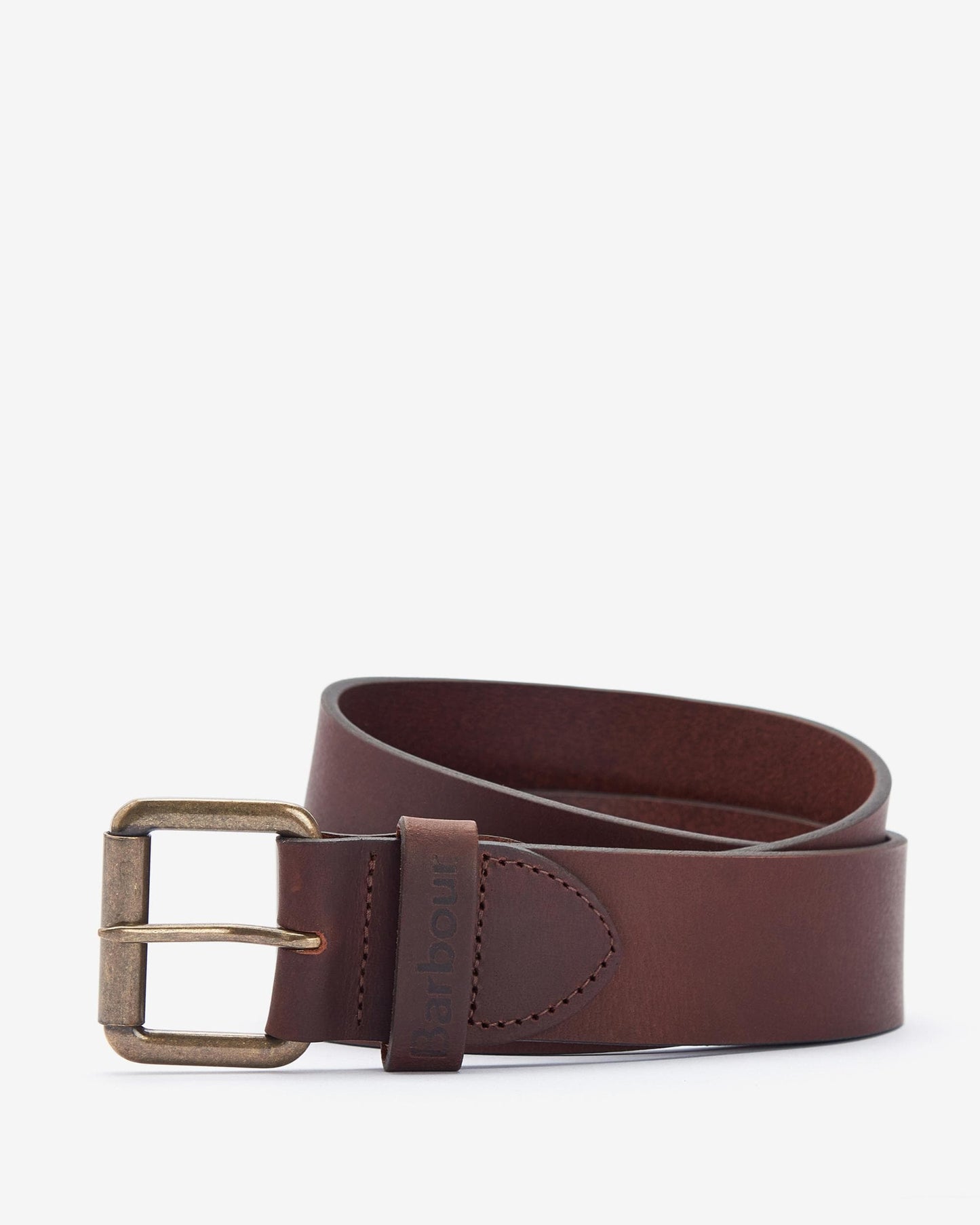 Barbour Matt Leather Mens Belt - Matt Brown