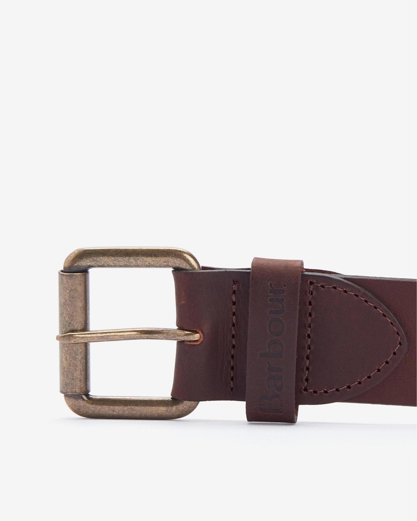 Barbour Matt Leather Mens Belt - Matt Brown