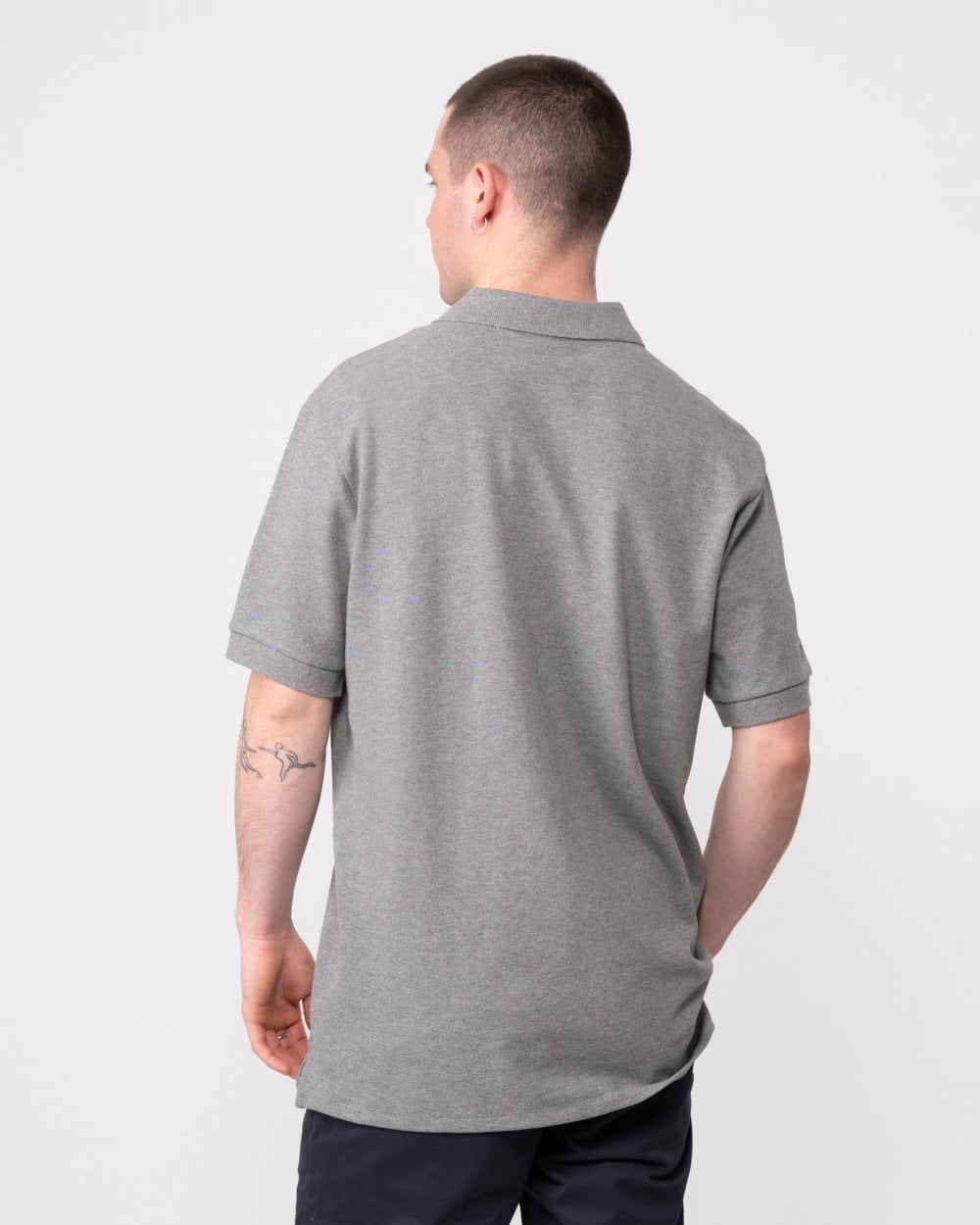 PS Paul Smith Mens Regular Fit Cotton-Piqué Zebra Logo Polo Shirt - 72 Grey Melange