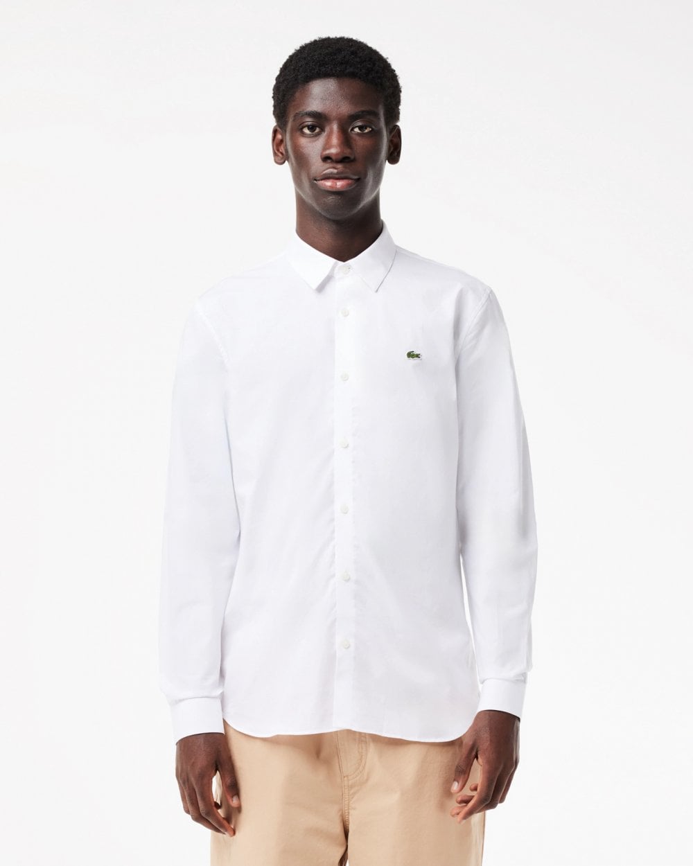 Lacoste Mens Long Sleeve City Shirt - White 001
