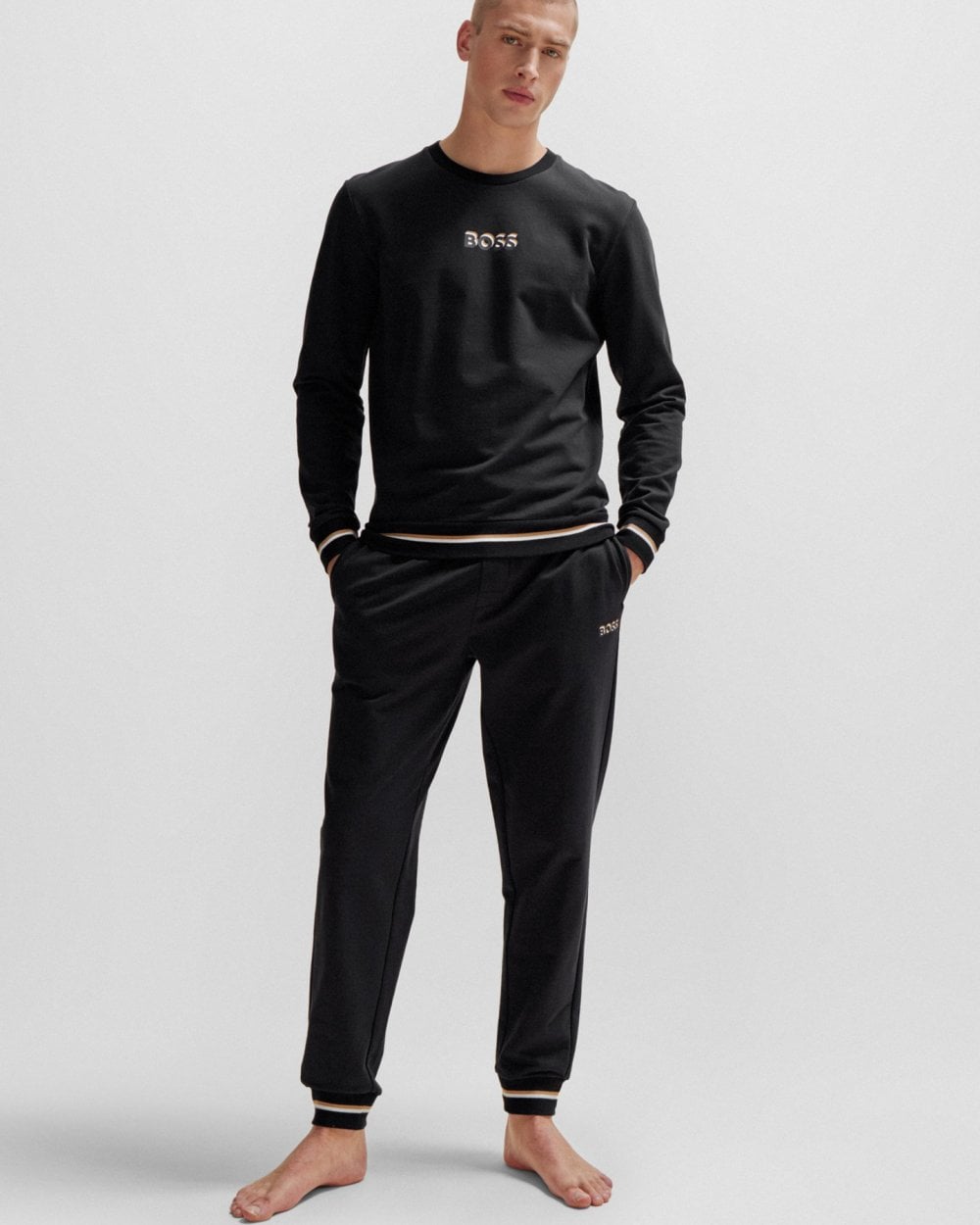 BOSS Orange BOSS Orange Iconic Mens Cotton-Terry Sweatshirt with Logo in Signature Colours