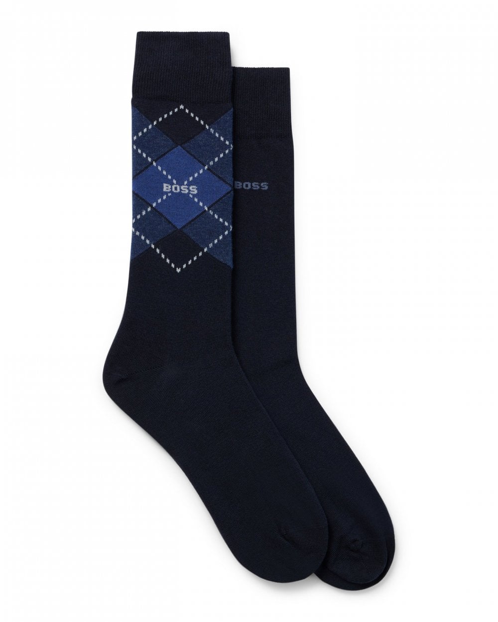 BOSS Orange BOSS Orange 2-Pack Mens Regular Length Combed Cotton Argyle Socks