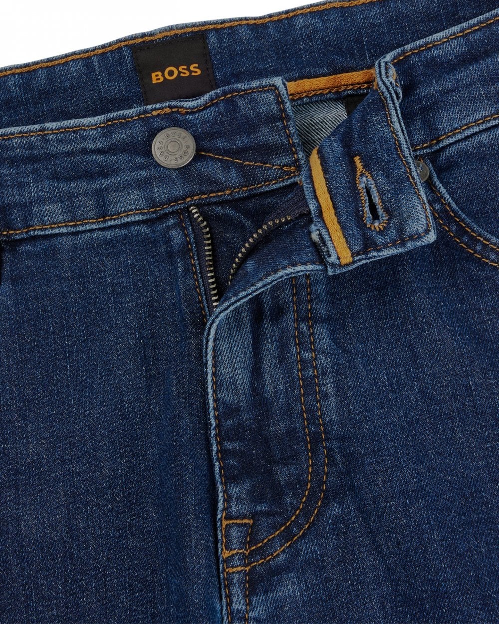 BOSS Orange BOSS Orange Delaware BC-C Mens Slim Fit Comfort Stretch Blue Denim Jeans