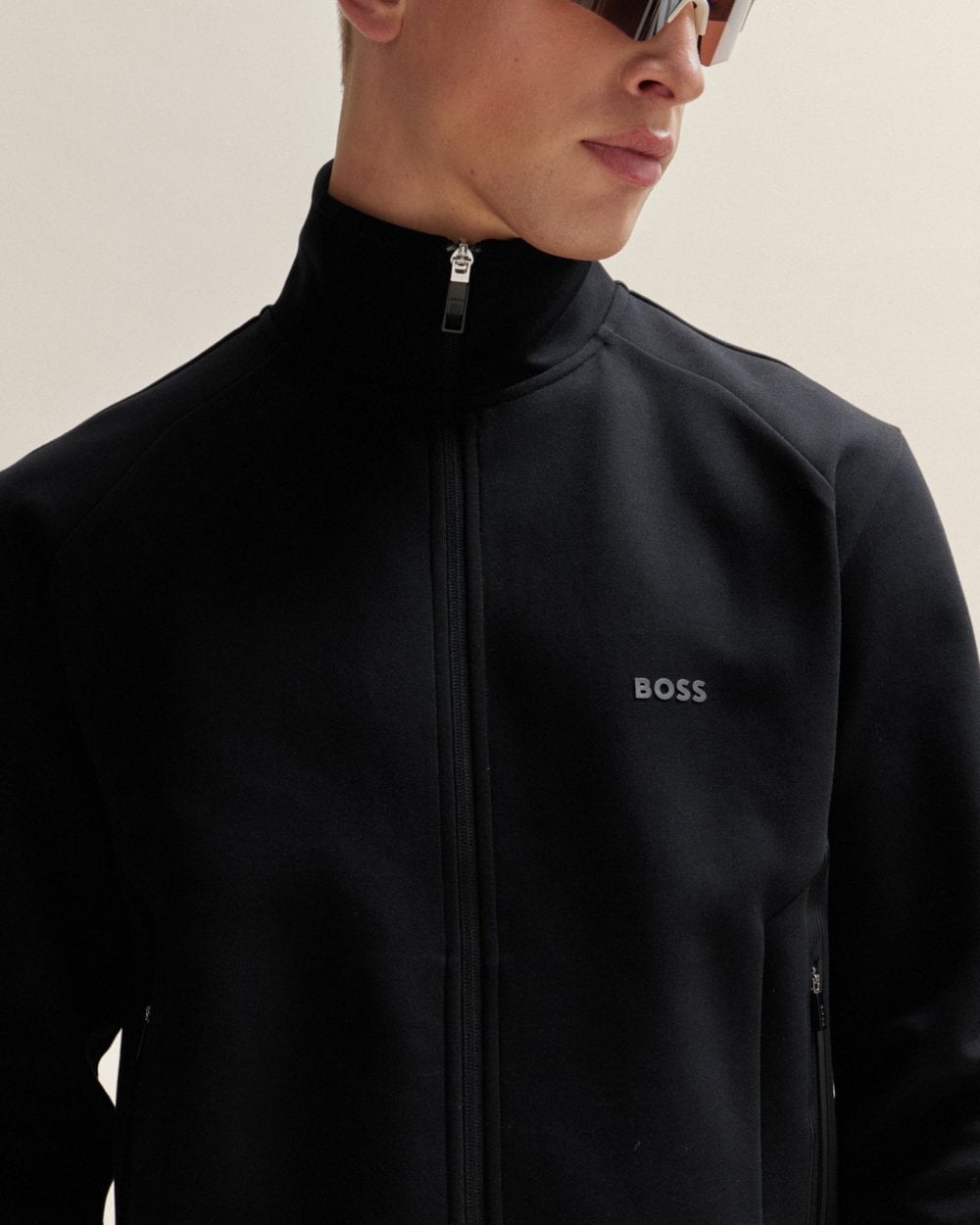 BOSS Green BOSS Green Skaz 1 Mens Zip-Up Sweatshirt with Logo Print