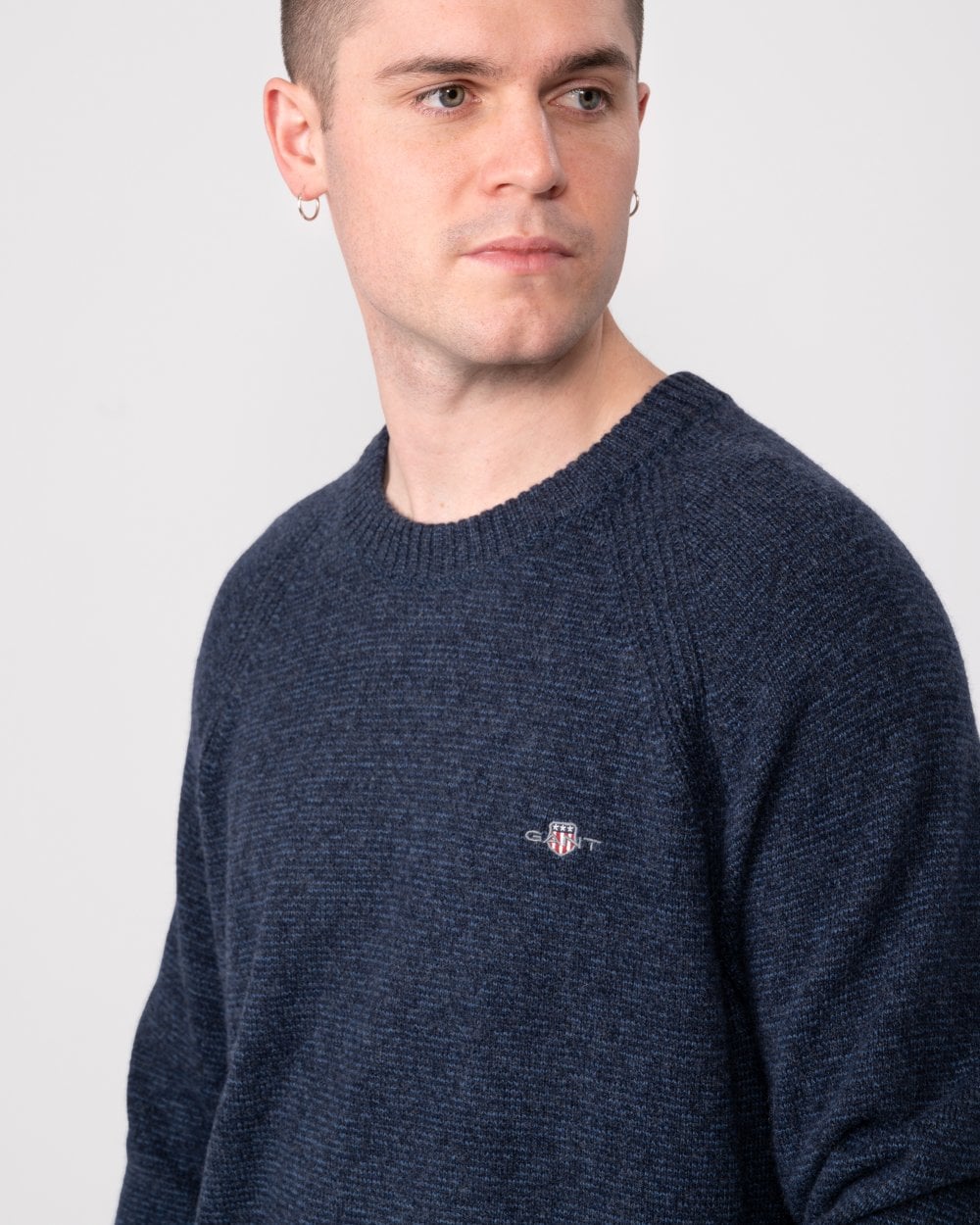GANT GANT Mens Bicolored Raglan Crew Neck Jumper