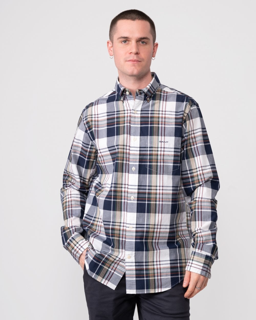 GANT Mens Reg Poplin Check Shirt