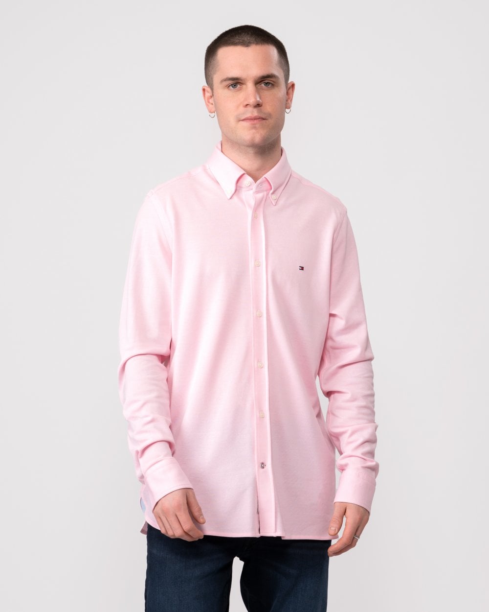 Tommy Hilfiger 1985 Knitted Long Sleeve Mens Slim Fit Shirt