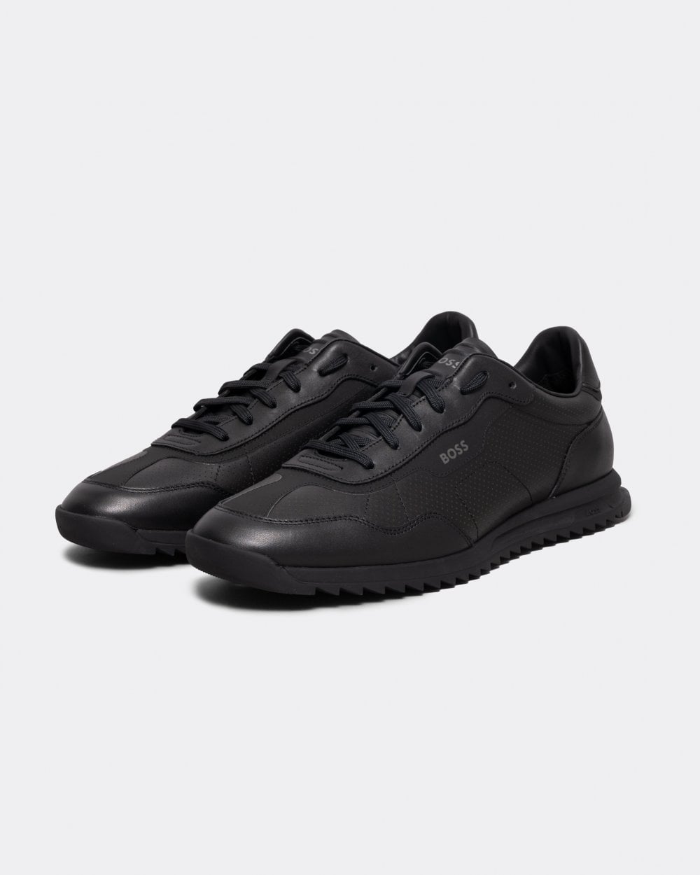 BOSS Orange Zayn Low-Top Trainers in Perforated Leather