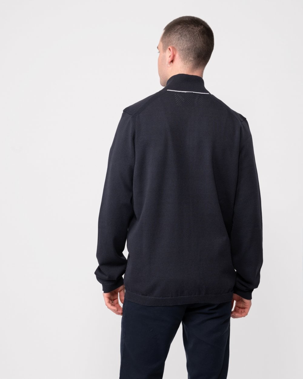 BOSS Green Ever-X Full Zip Mens Cardigan - Dark Blue 402