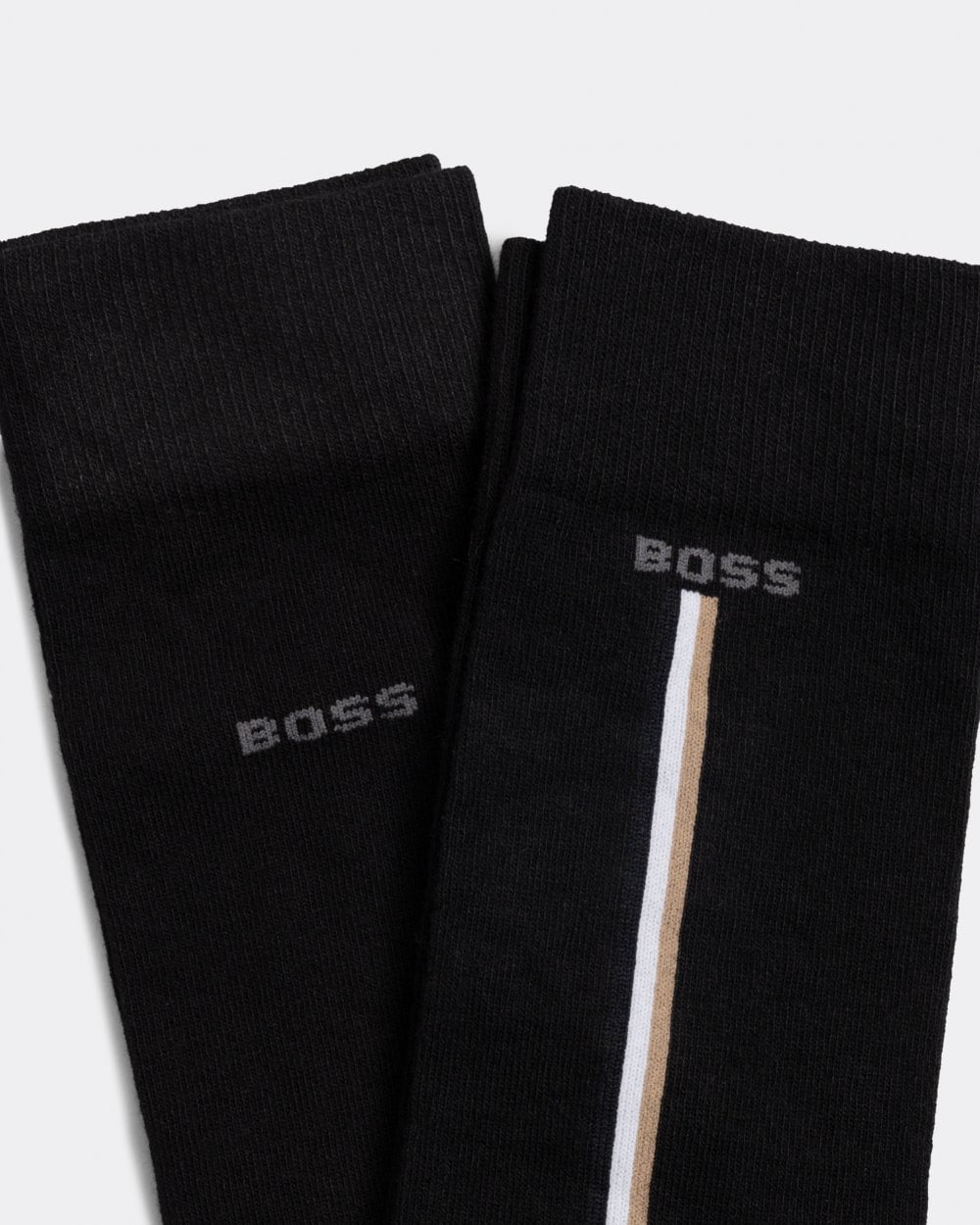 BOSS Orange 2-Pack Mens Regular Length Organic Cotton Blend Socks - Black 001