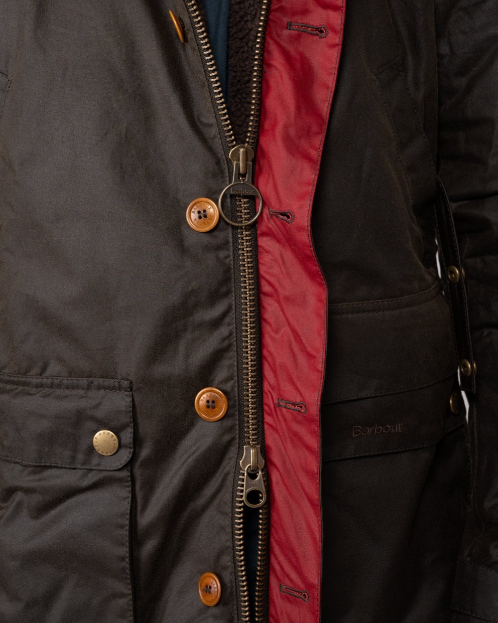 Barbour Game Mens Wax Parka - Olive