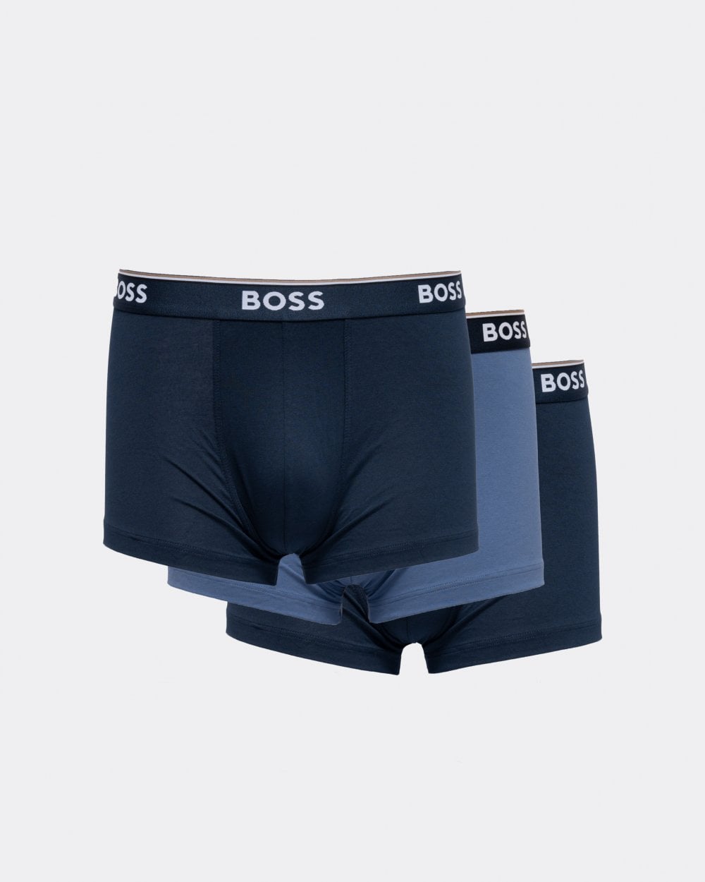 BOSS Orange 3-Pack Power Mens Stretch-Cotton Trunks with Logo Waistbands