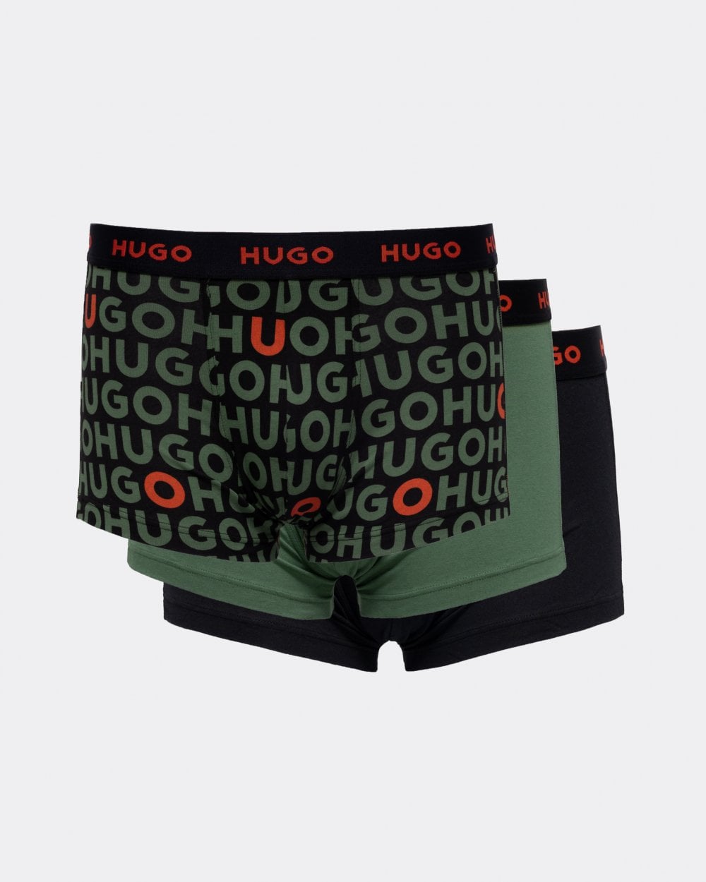 HUGO 3 pack Mens Branded Trunks