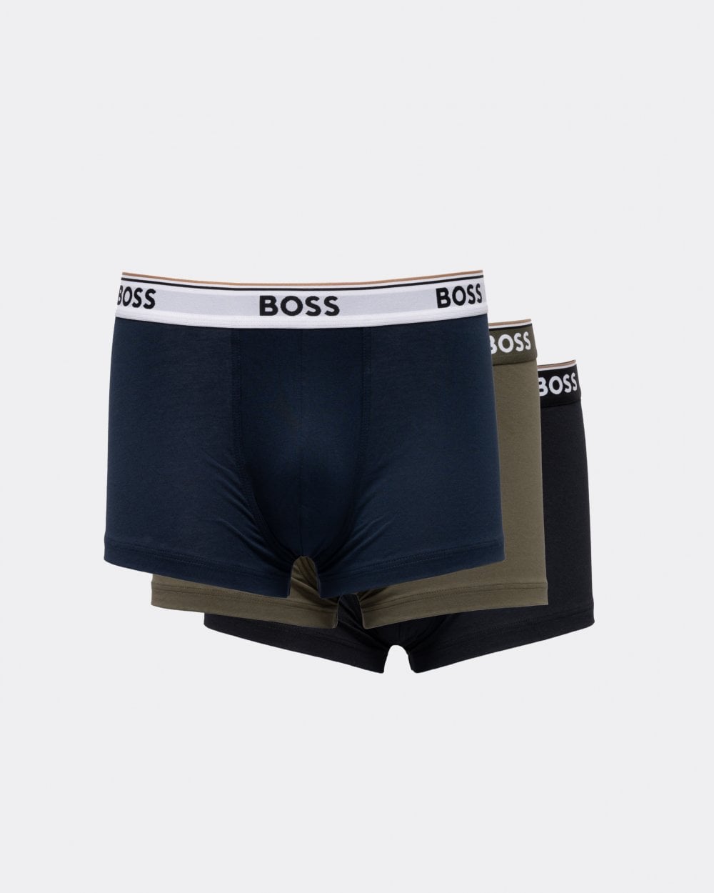 BOSS Orange 3-Pack Power Mens Stretch-Cotton Trunks with Logo Waistbands