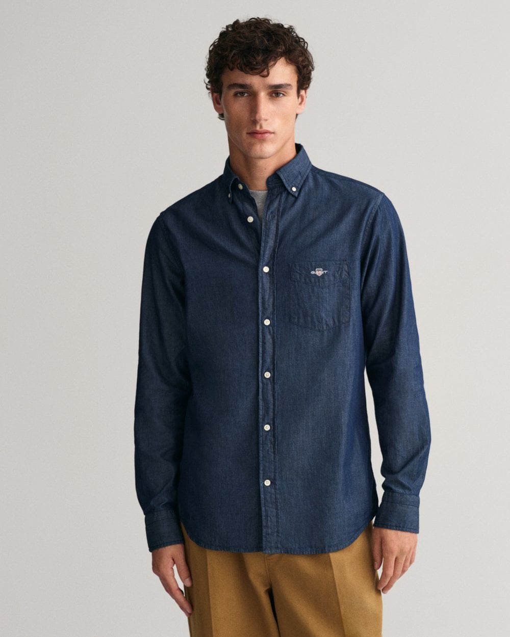 GANT Mens Regular Fit Indigo Shirt