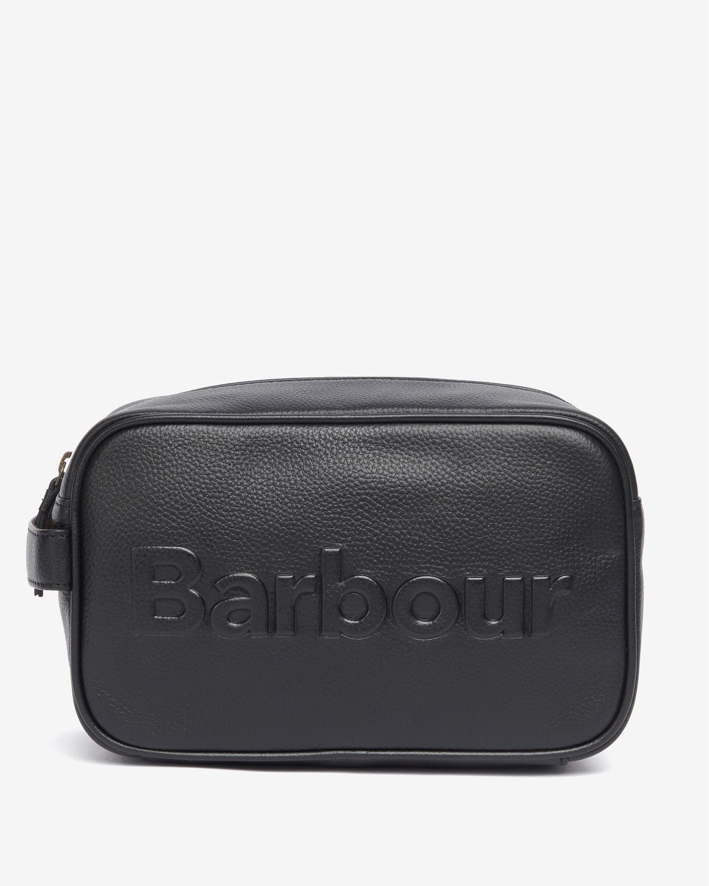 Barbour Logo Mens Leather Washbag