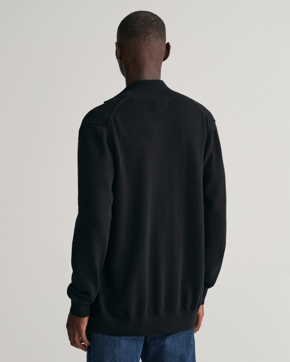 GANT Mens Casual Cotton Zip Cardigan - 5 Black
