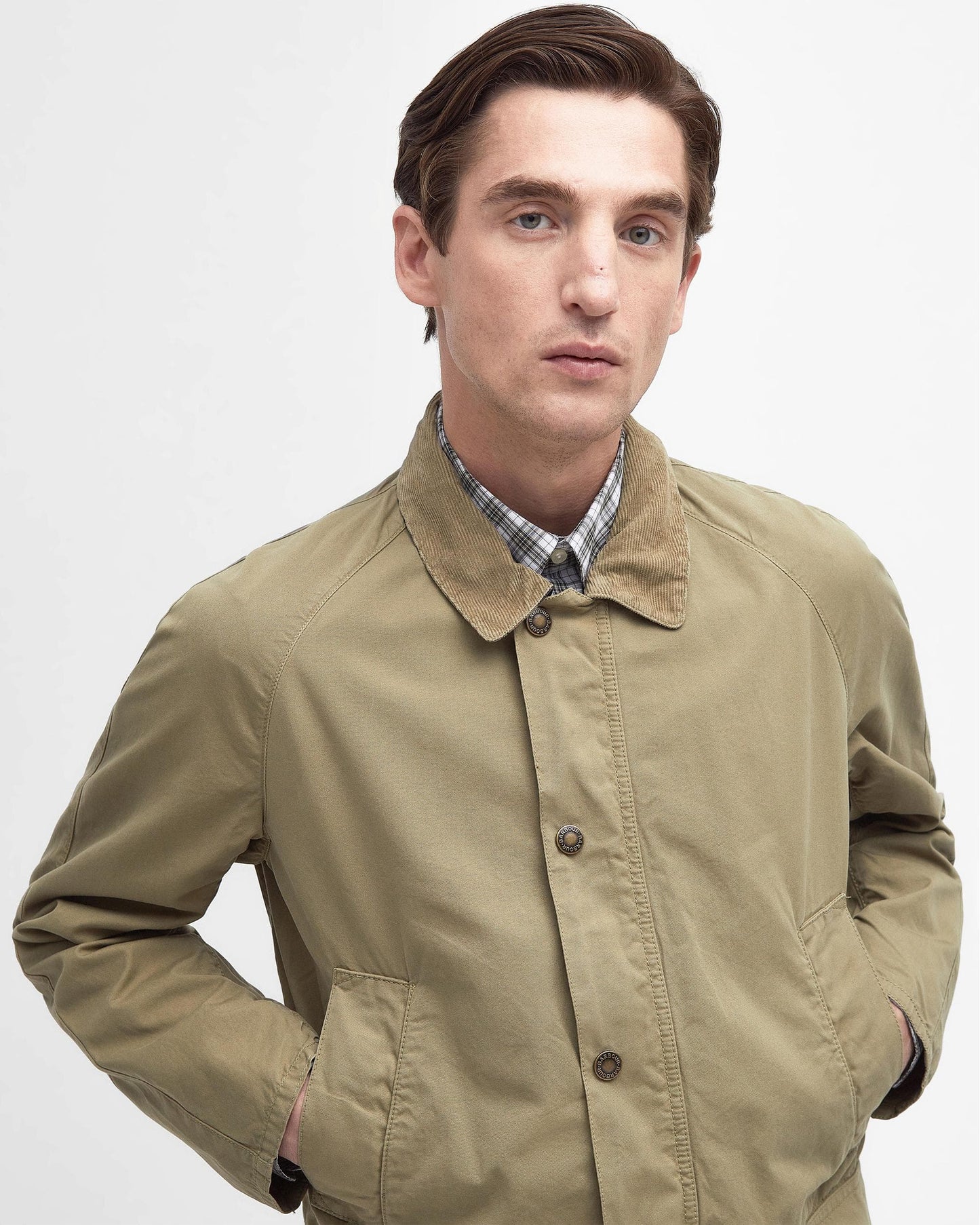 Barbour Ashby Mens Casual Jacket - Bleached Olive