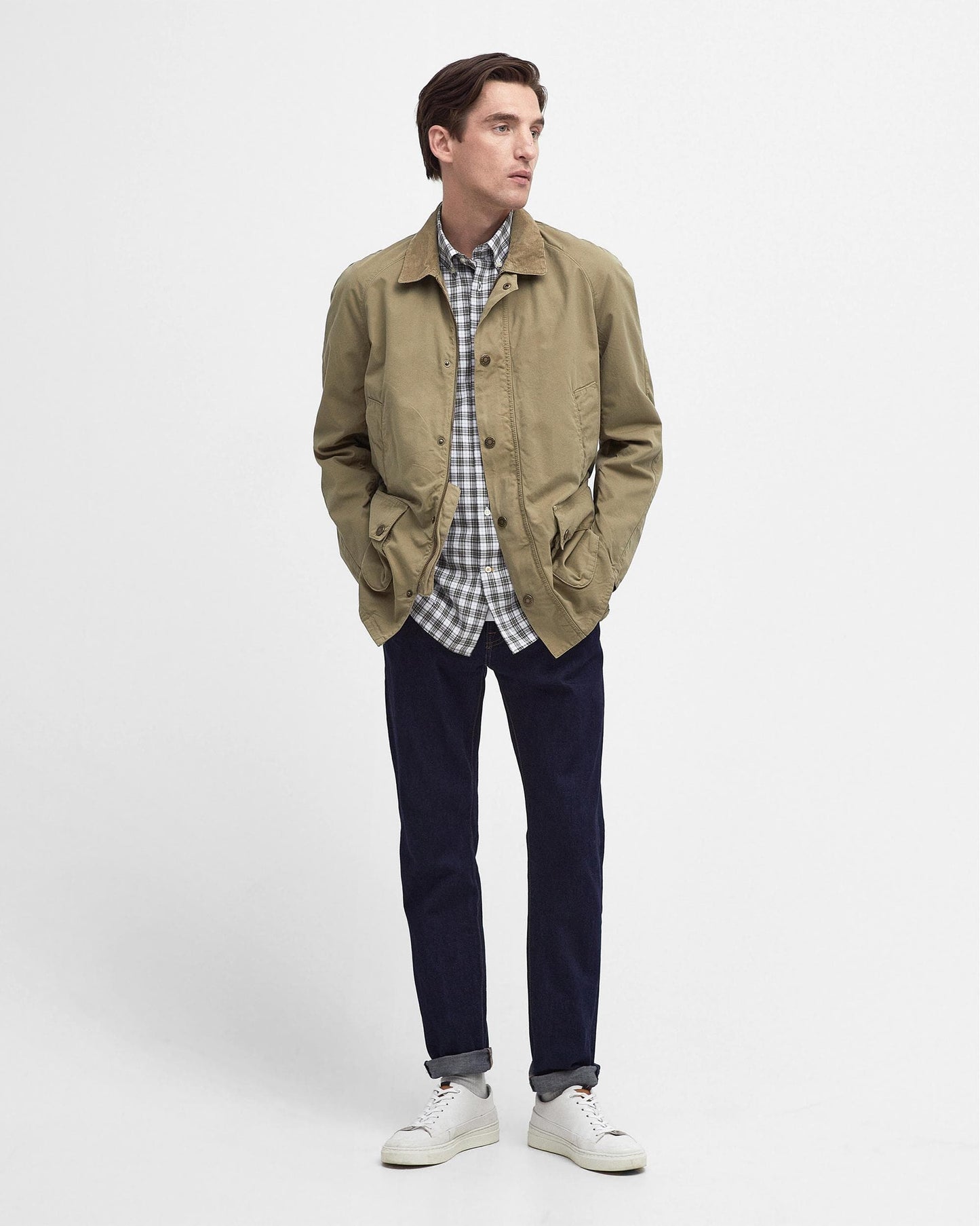 Barbour Ashby Mens Casual Jacket - Bleached Olive