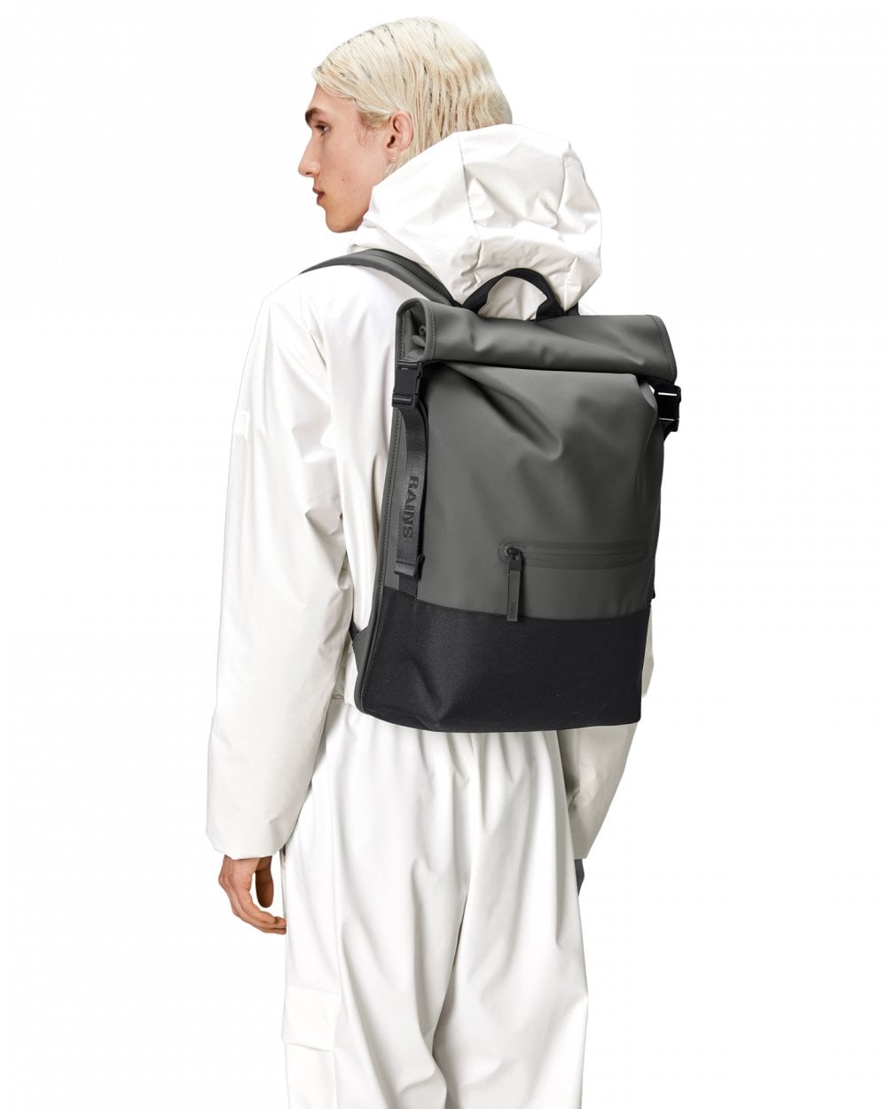 Rains Unisex Trail Rolltop Backpack - 13 Grey