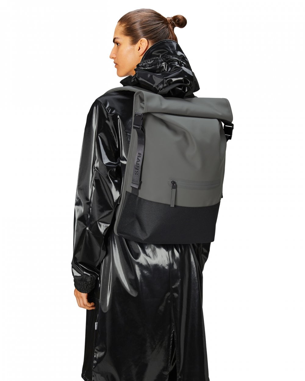 Rains Unisex Trail Rolltop Backpack - 13 Grey