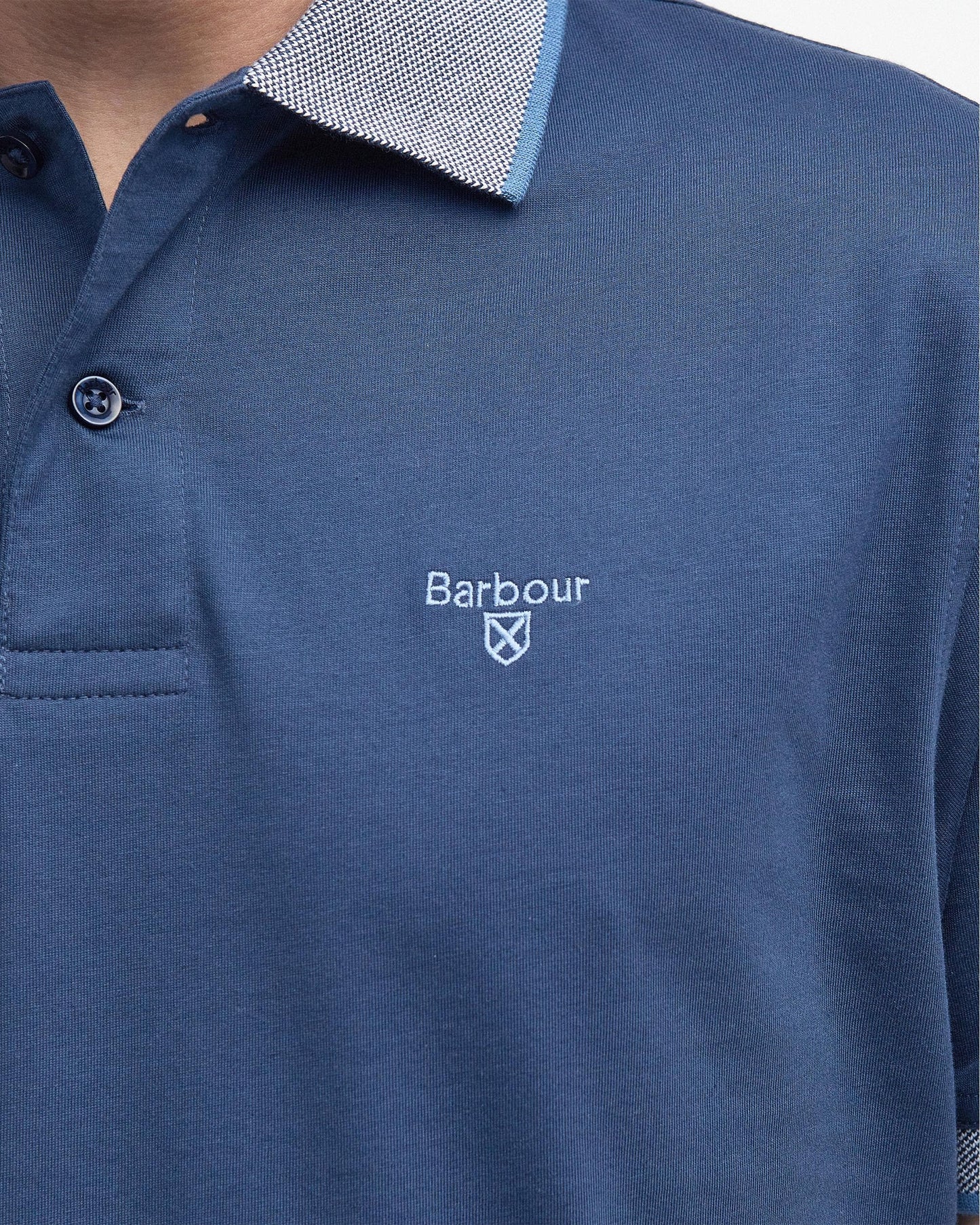 Barbour Cornsay Mens Tailored Polo - Dark Denim