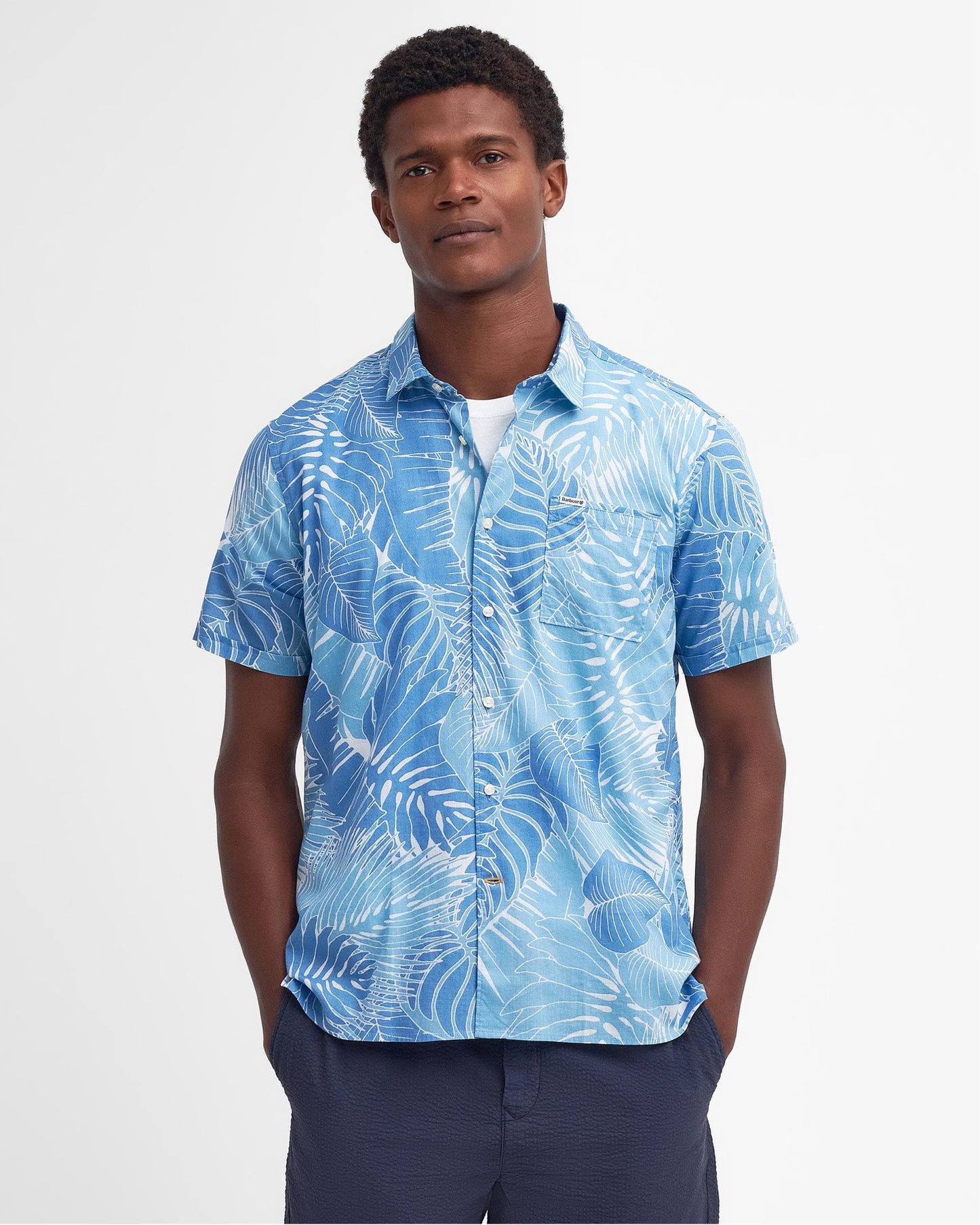 Barbour Cornwall Mens Summer Shirt - Blue