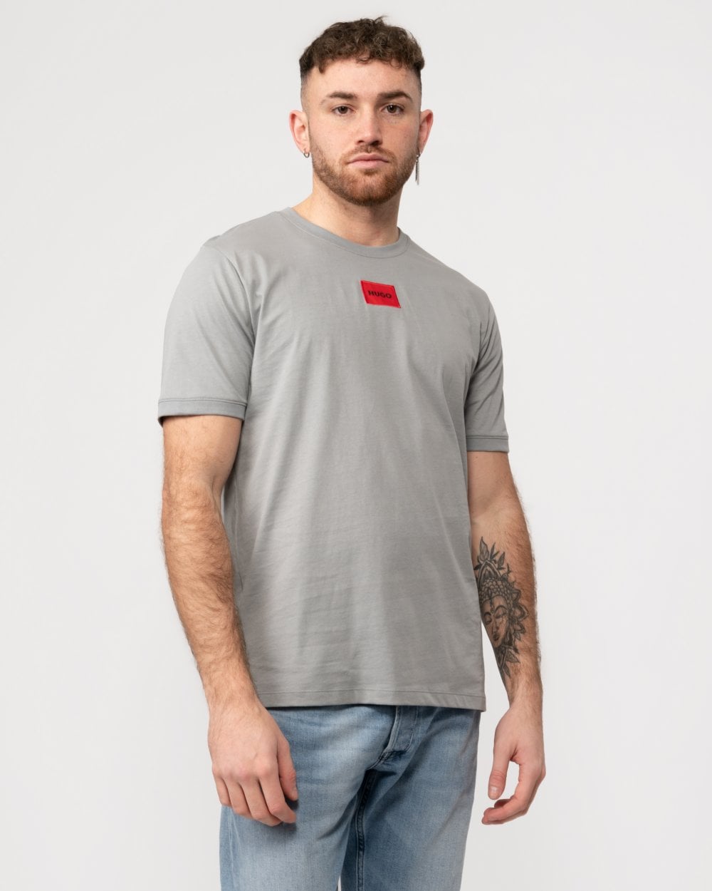 HUGO Diragolino212 Label Logo Mens T-Shirt