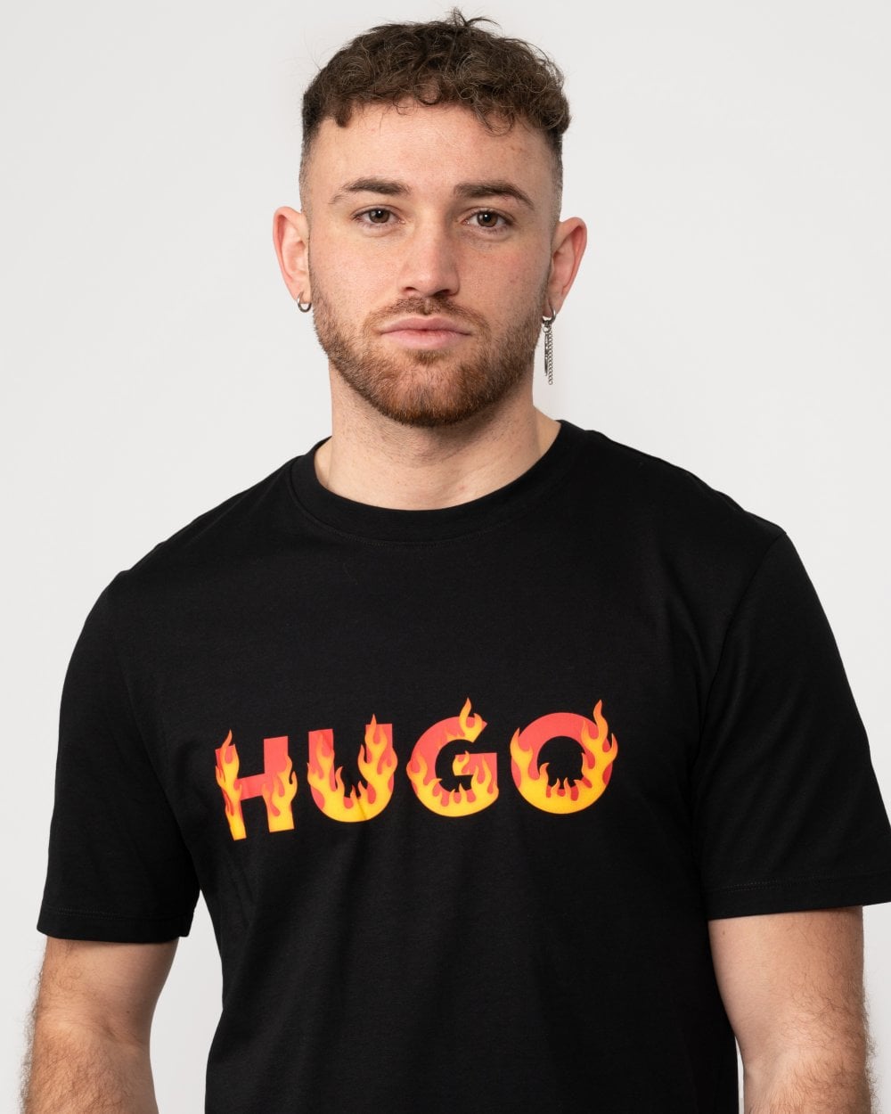 HUGO HUGO Danda Mens Flame Logo T-Shirt