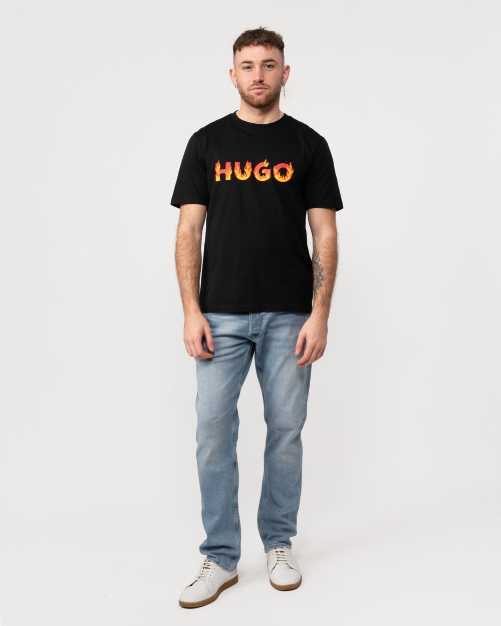 HUGO HUGO Danda Mens Flame Logo T-Shirt