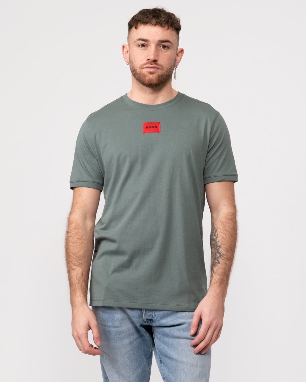 HUGO Diragolino212 Label Logo Mens T-Shirt