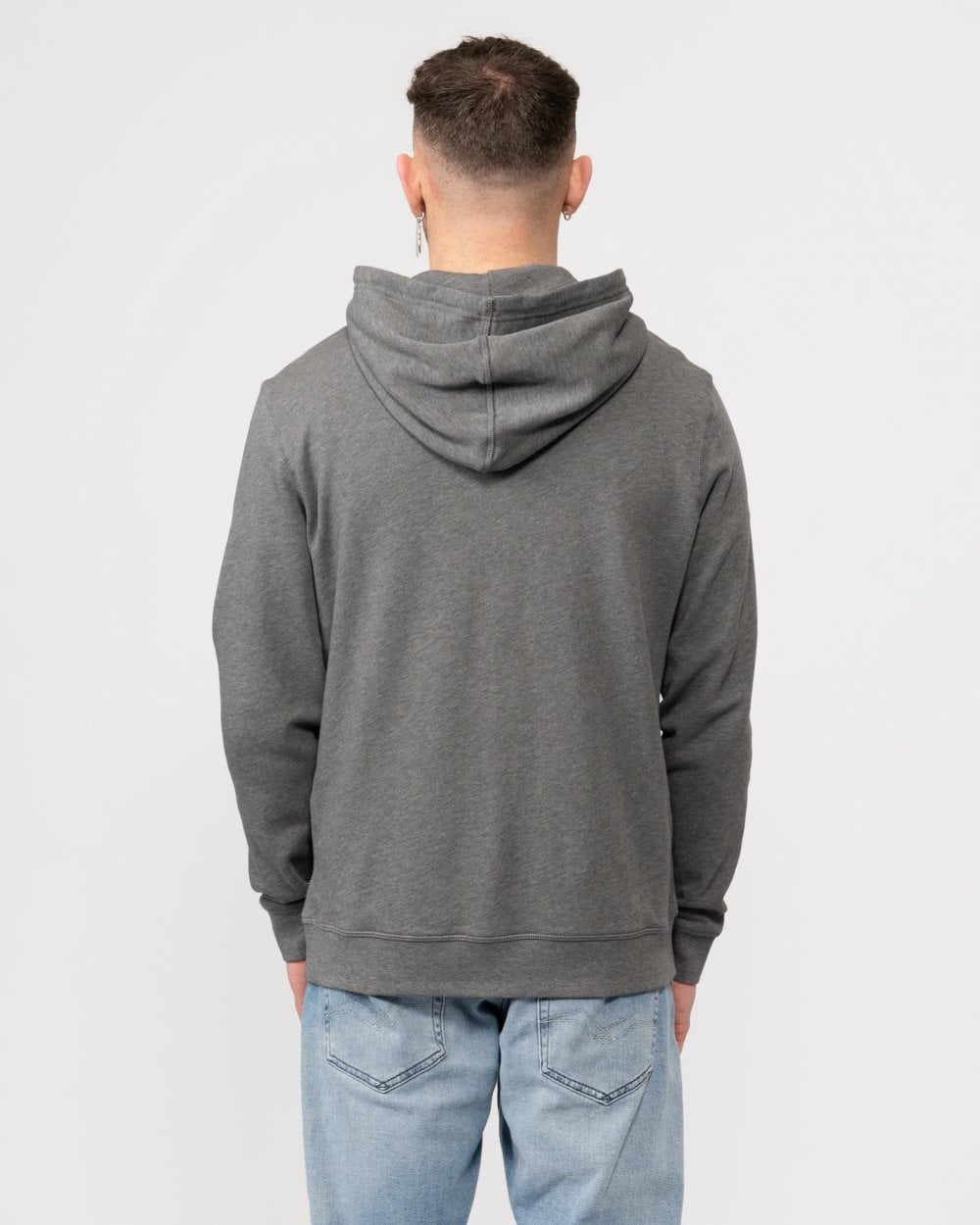 BOSS Orange Wetalk Mens Pullover Hoodie With Logo Patch - Light/Pastel Grey 051