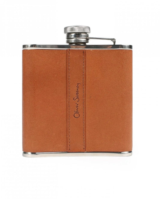 Oliver Sweeney Walton Leather Bound Hip Flask