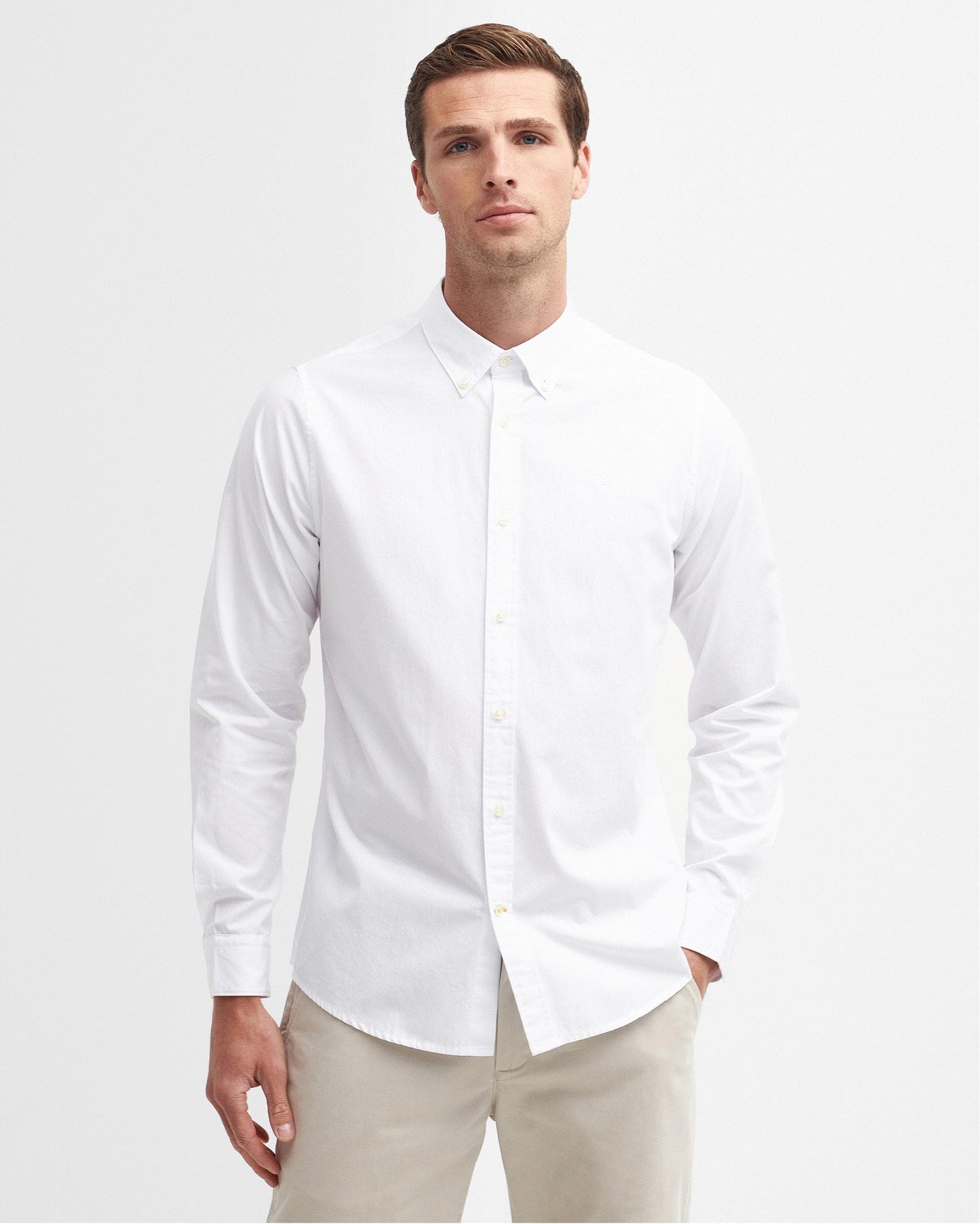 Barbour Crest Poplin Mens Long Sleeve Tailored Shirt