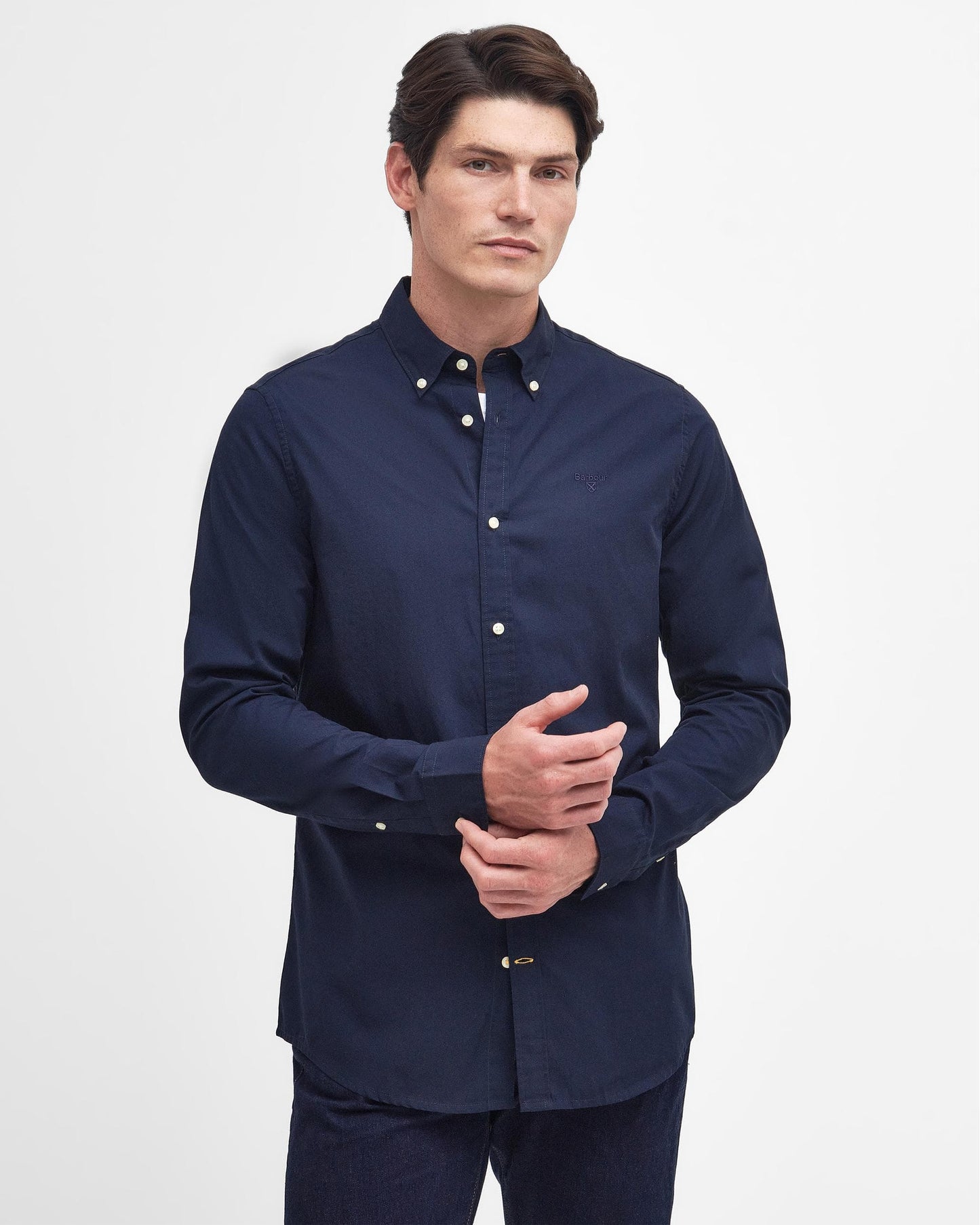 Barbour Crest Poplin Mens Long Sleeve Tailored Shirt
