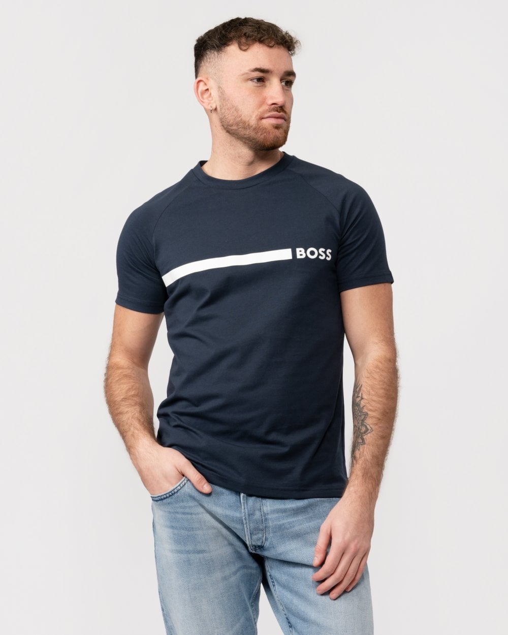 BOSS Orange Mens Slim Fit Beach T-Shirt