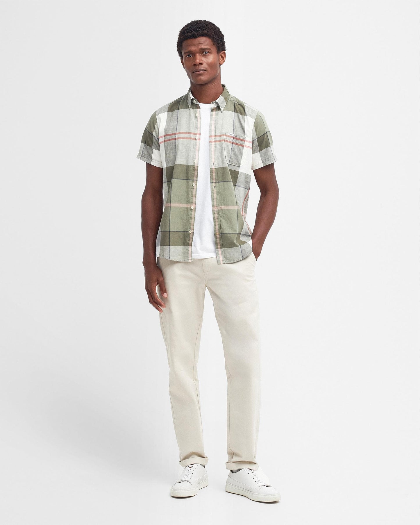 Barbour Douglas Mens Tailored Shirt - Glenmore Olive Tartan