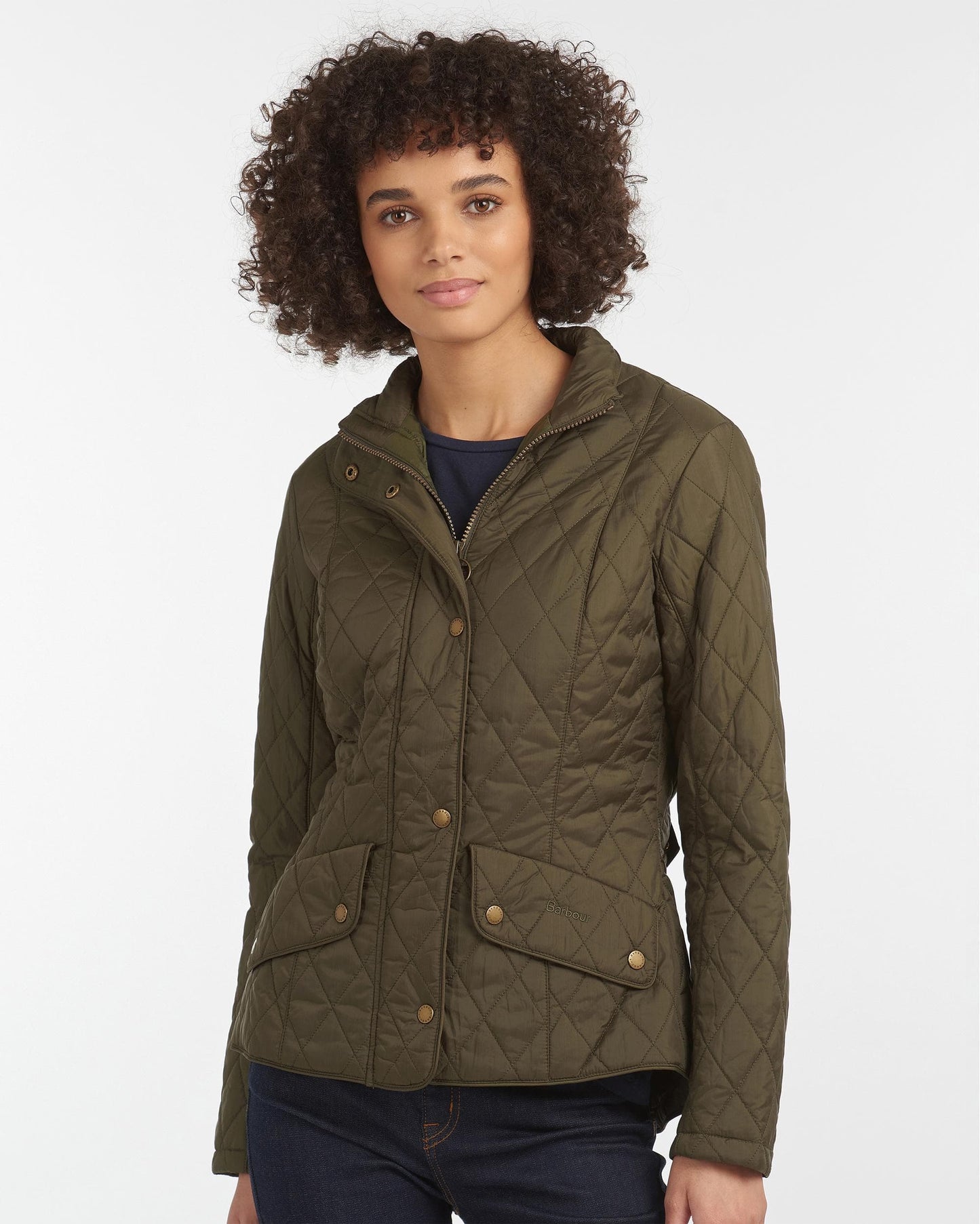 Barbour Flyweight Cavalry Quilted Ladies Jacket - Olive