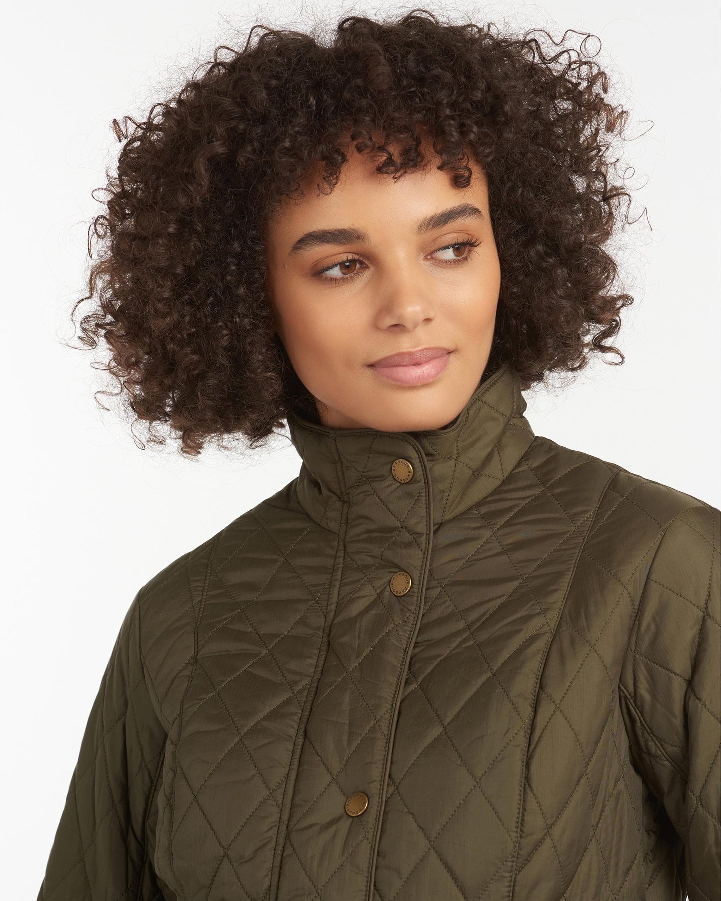 Barbour Flyweight Cavalry Quilted Ladies Jacket - Olive