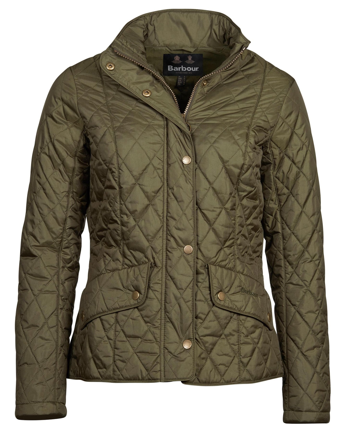 Barbour Flyweight Cavalry Quilted Ladies Jacket - Olive