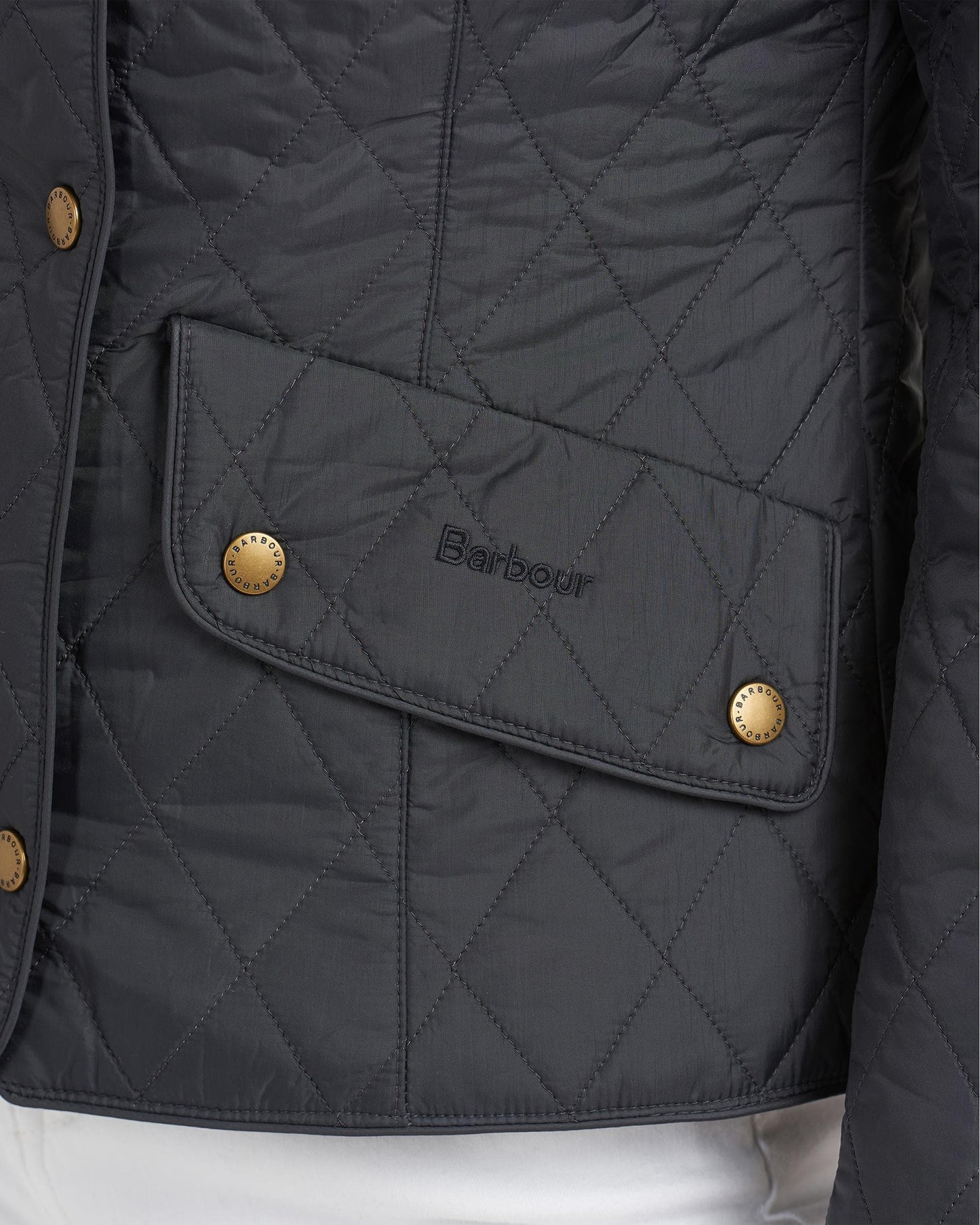 Barbour Flyweight Cavalry Quilted Ladies Jacket - Navy/Navy