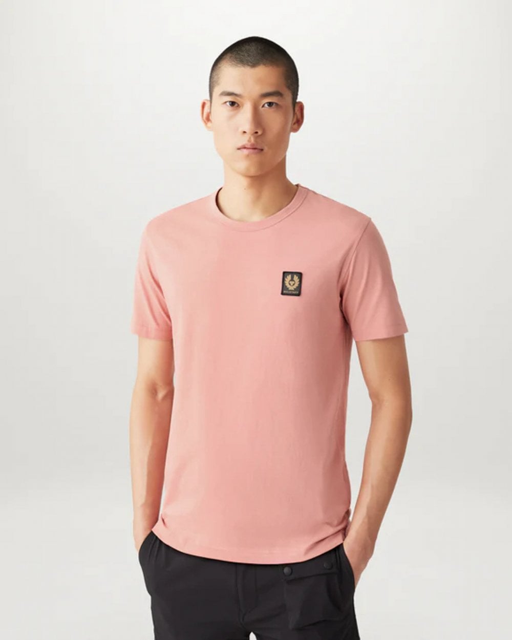 Belstaff Short Sleeved Mens Logo Patch T-Shirt