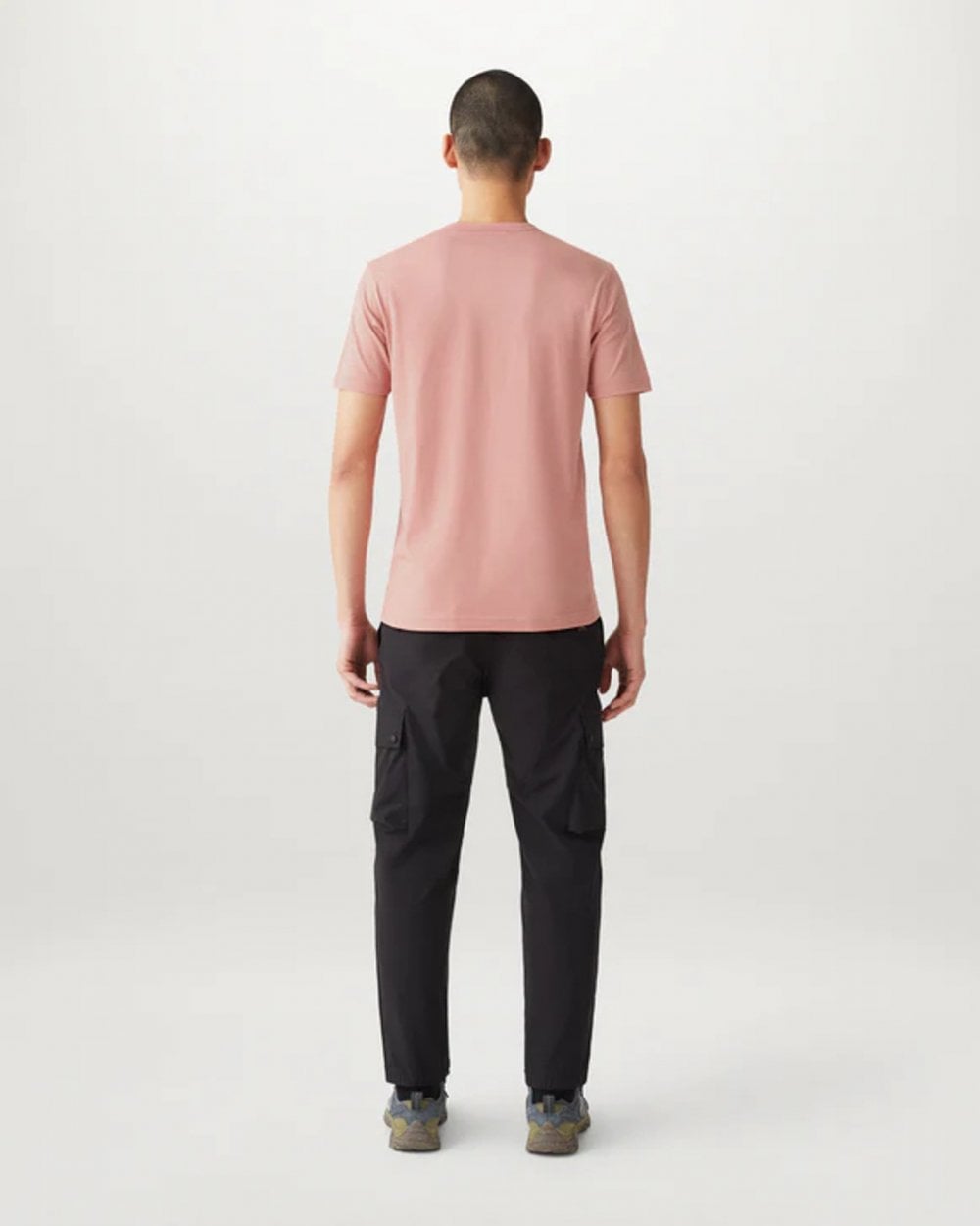Belstaff Short Sleeved Mens Logo Patch T-Shirt - Rust Pink