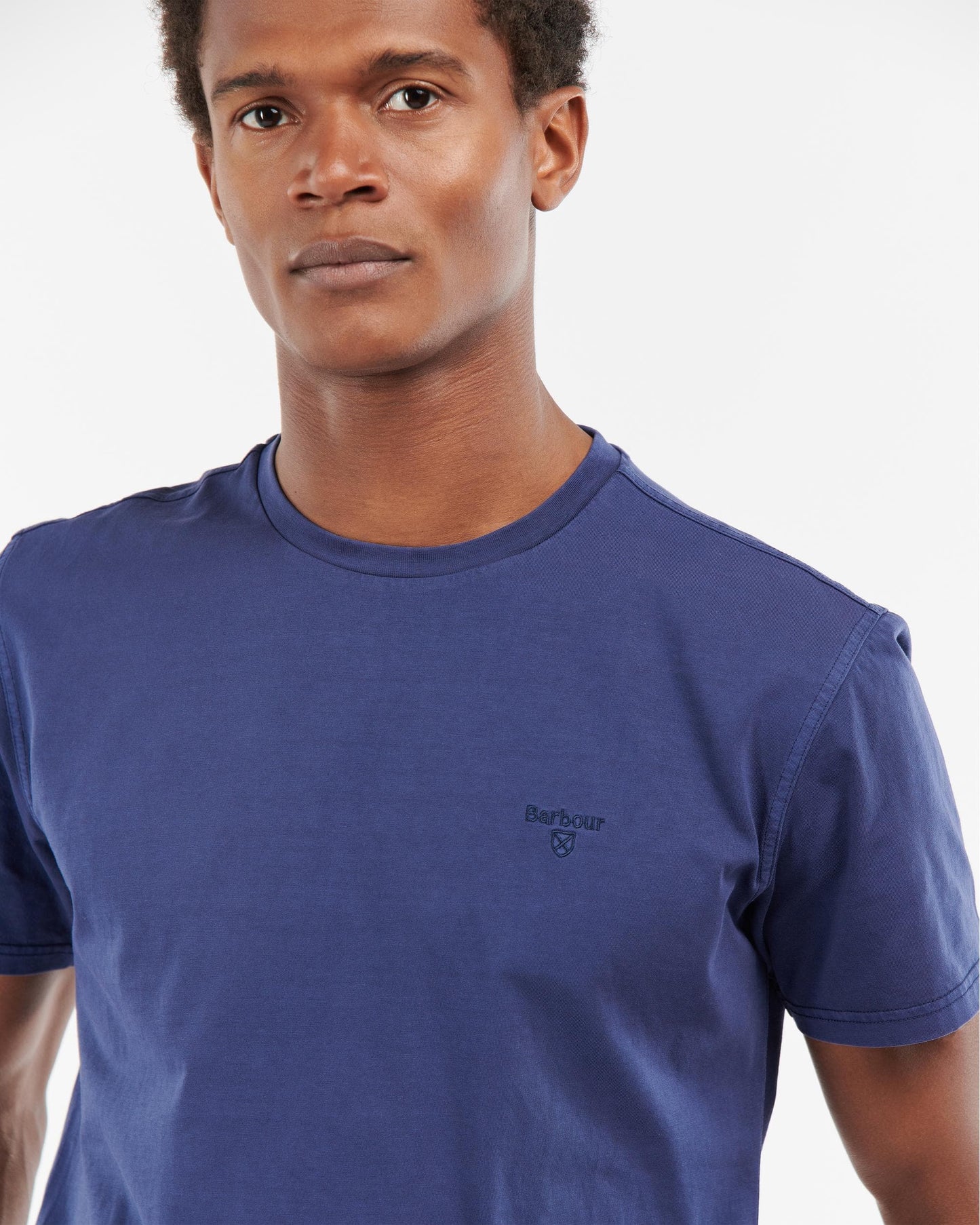 Barbour Garment Dyed Mens Tailored T-Shirt - Navy
