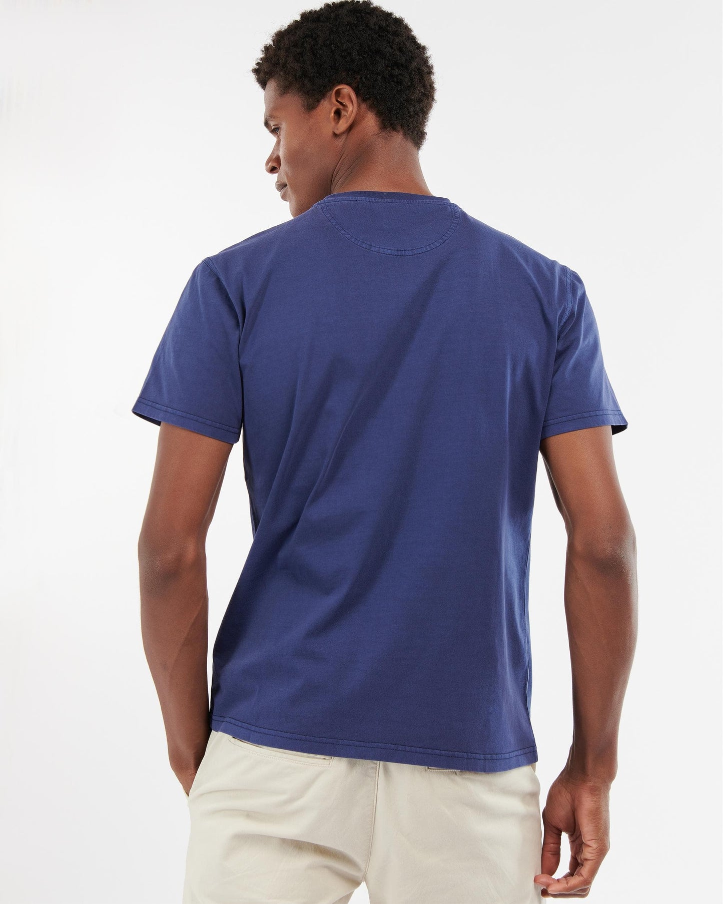 Barbour Garment Dyed Mens Tailored T-Shirt - Navy