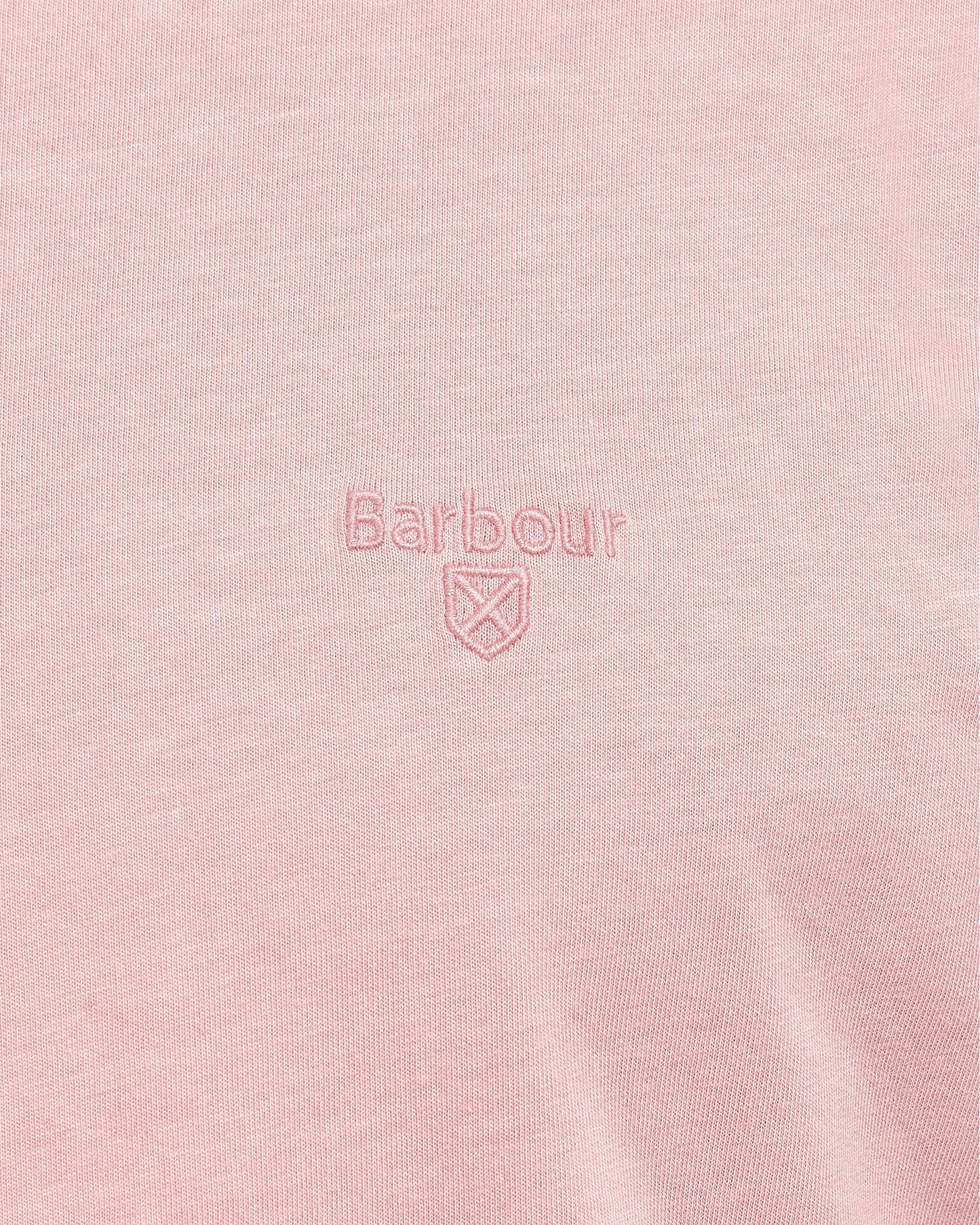 Barbour Garment Dyed Mens Tailored T-Shirt - Pink Salt